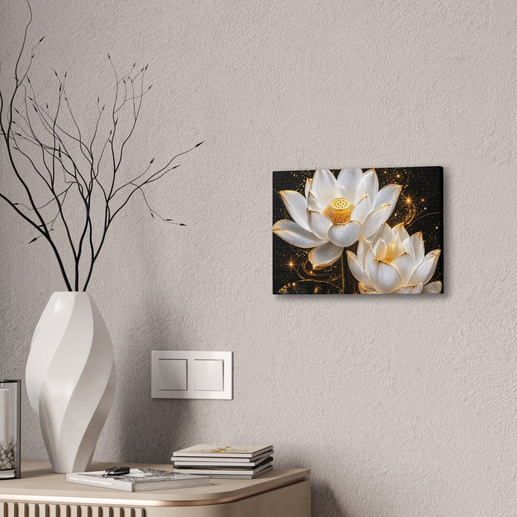 Golden Lotus Canvas Print
