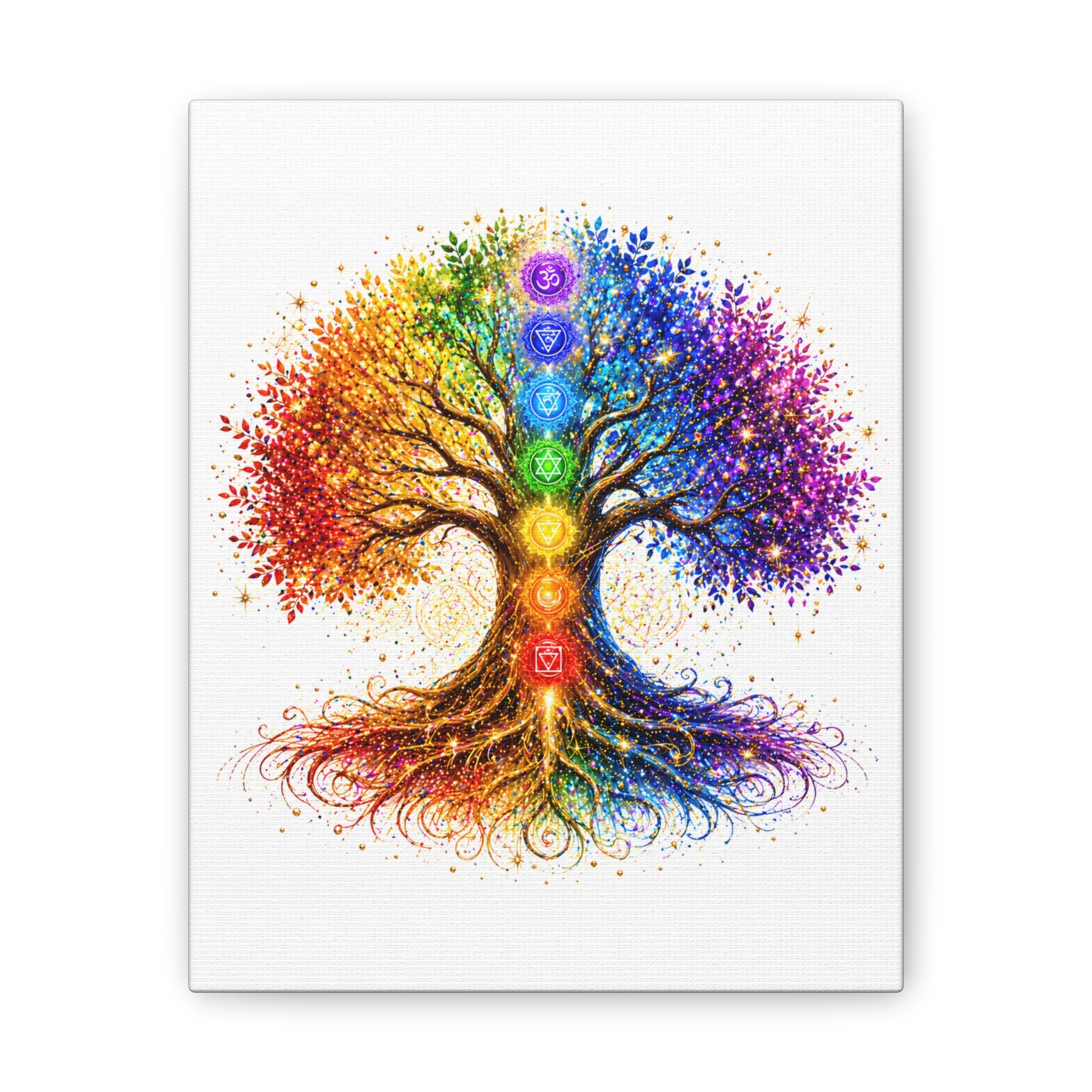 Chakra Tree Canvas Wall Art — Rainbow Spiritual Yoga Decor