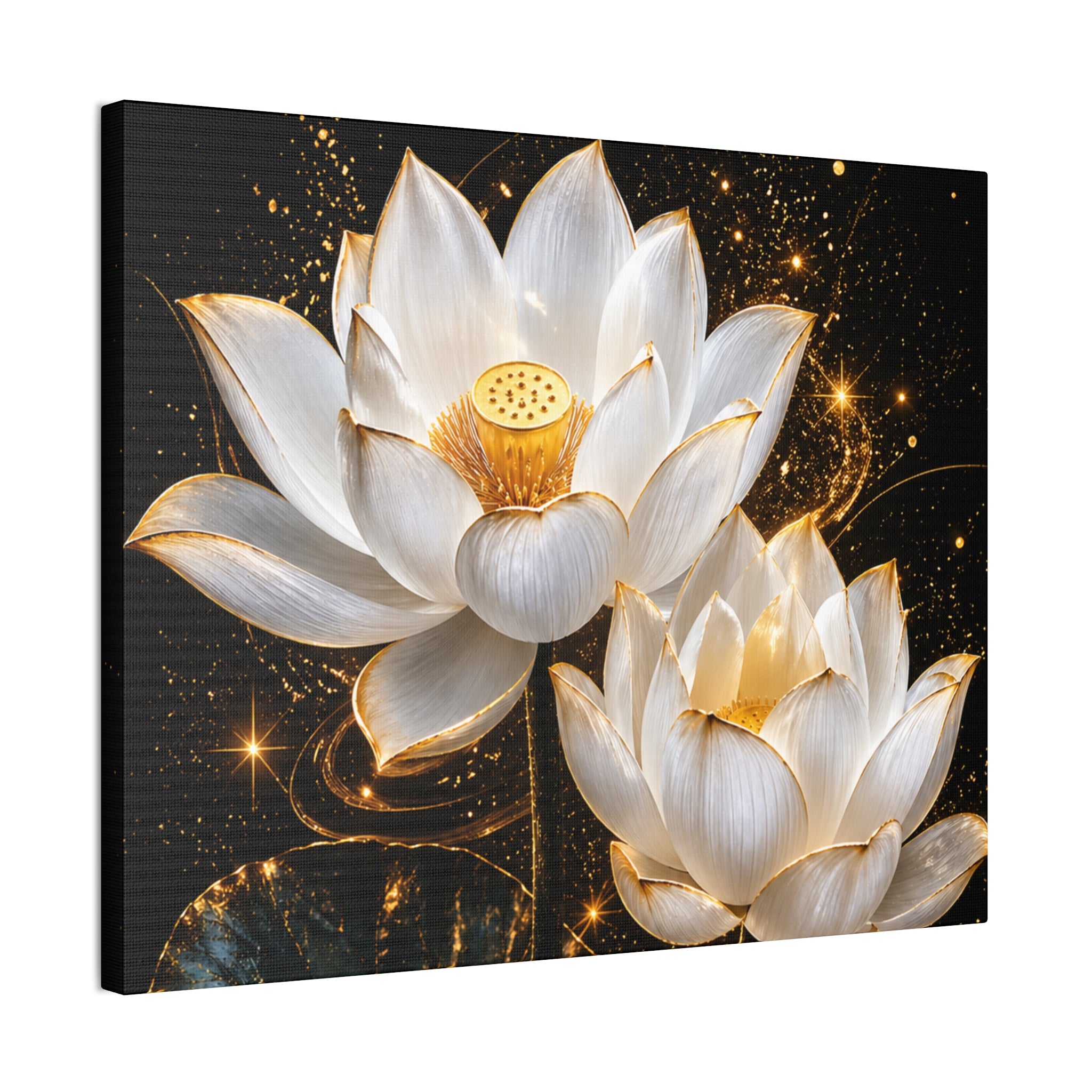 Golden Lotus Canvas Print