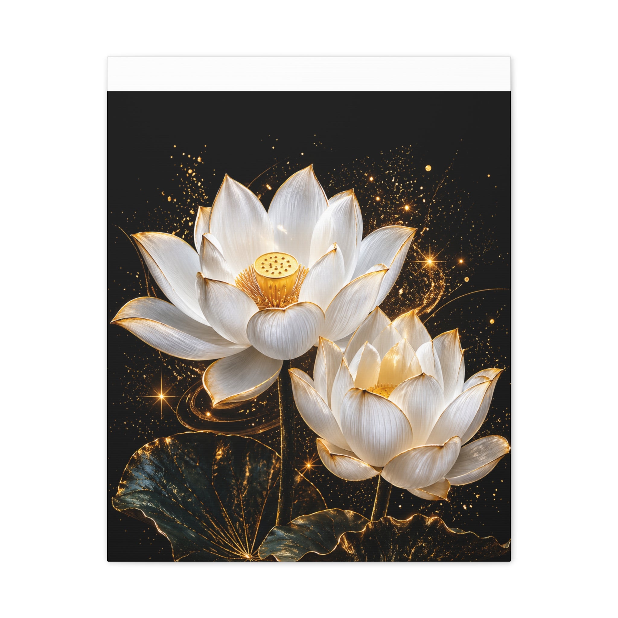 Golden Lotus Canvas Print