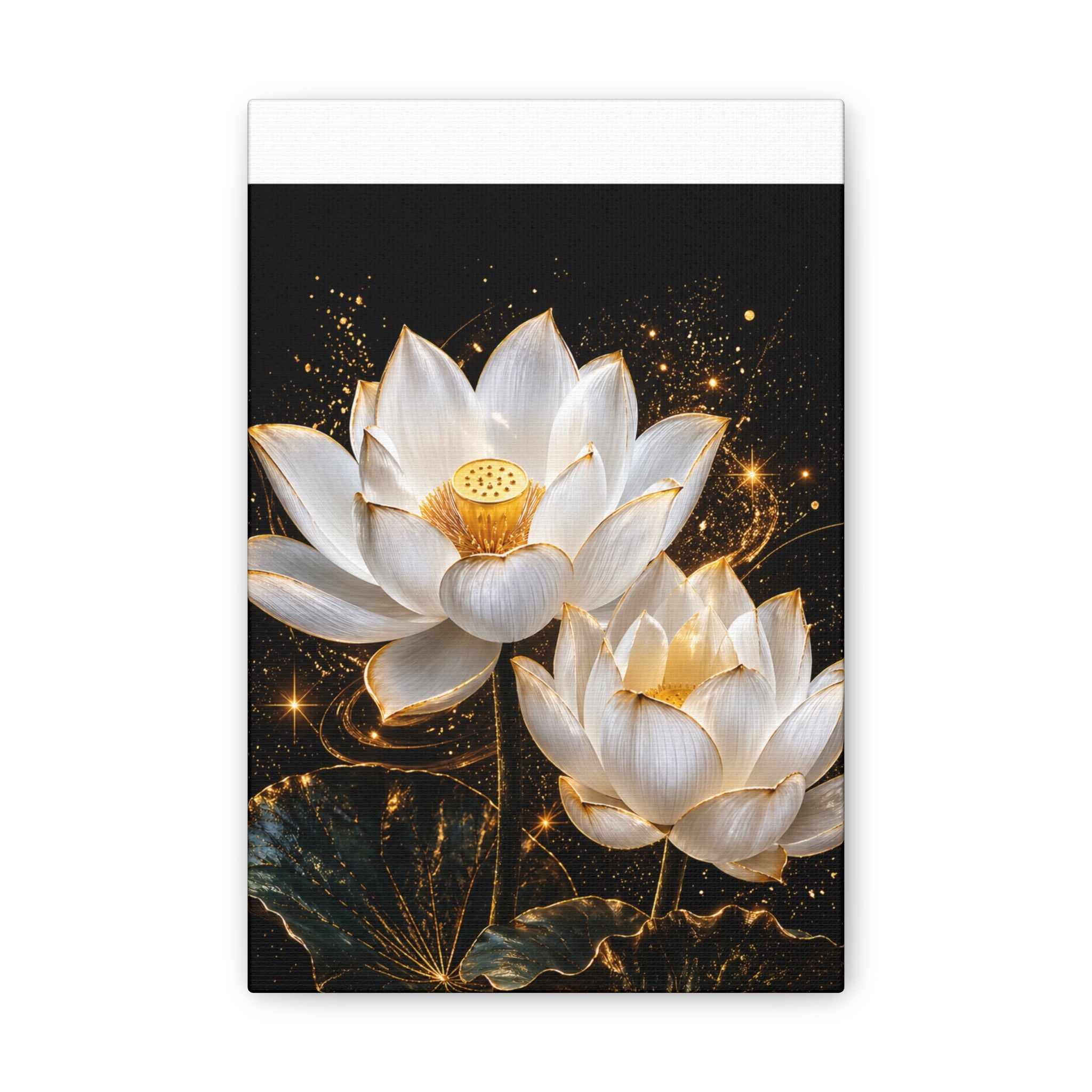 Golden Lotus Canvas Print