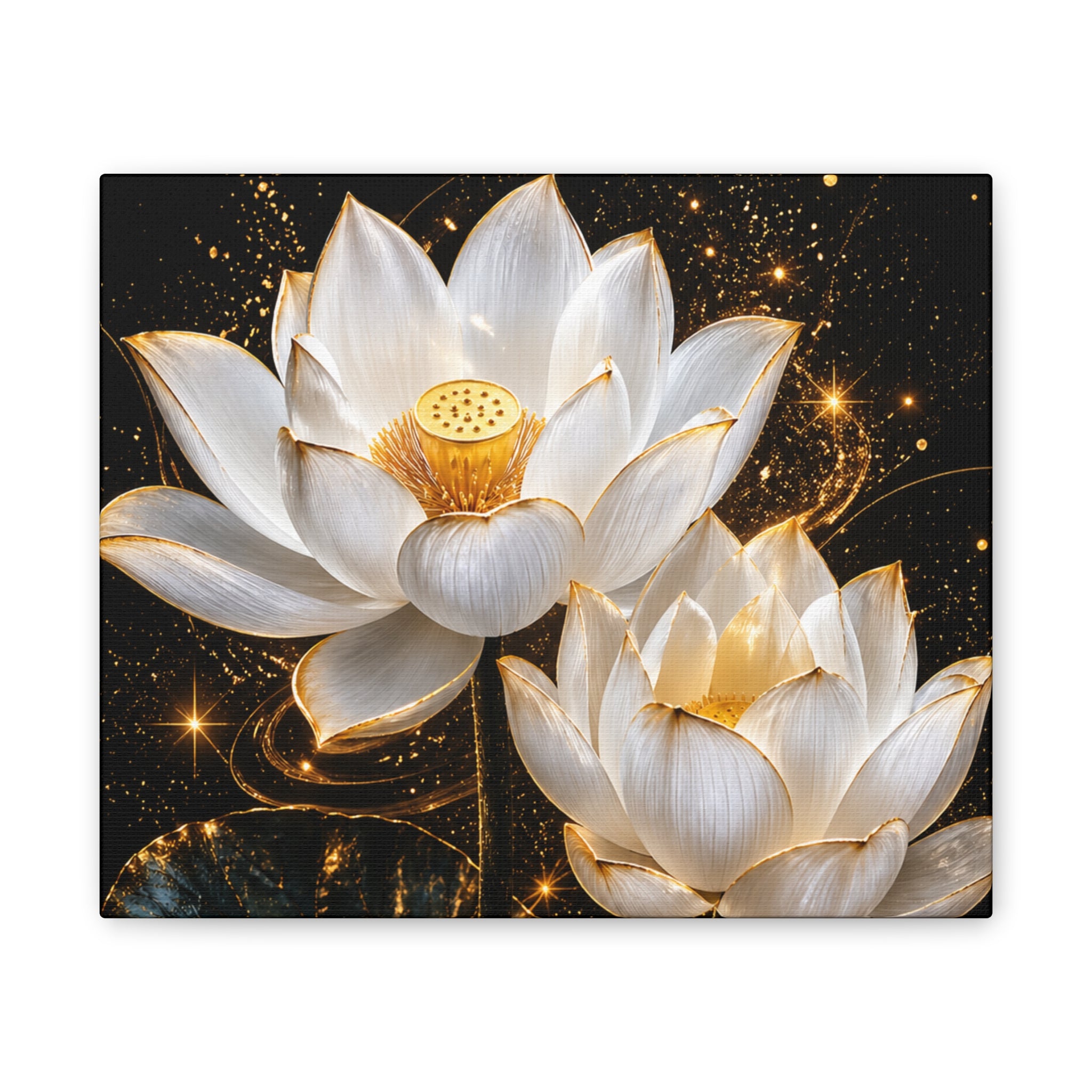 Golden Lotus Canvas Print