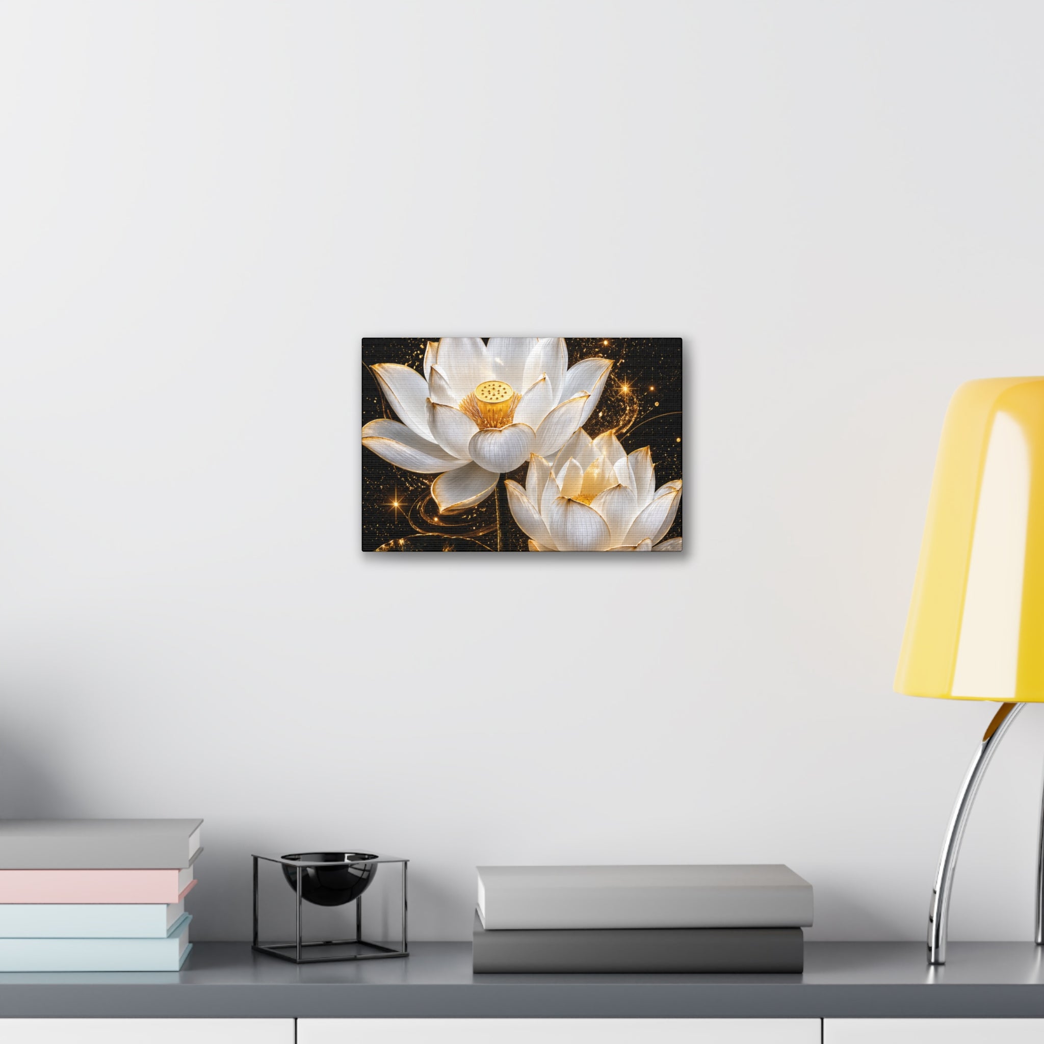 Golden Lotus Canvas Print
