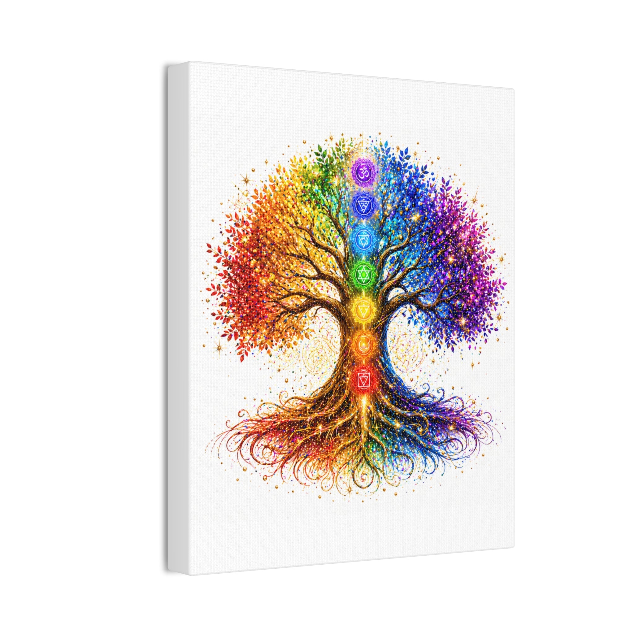 Chakra Tree Canvas Wall Art — Rainbow Spiritual Yoga Decor