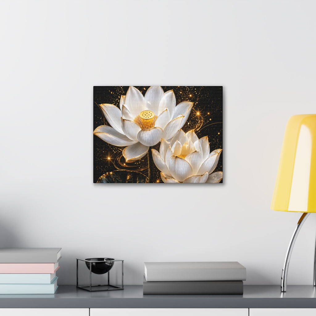Golden Lotus Canvas Print