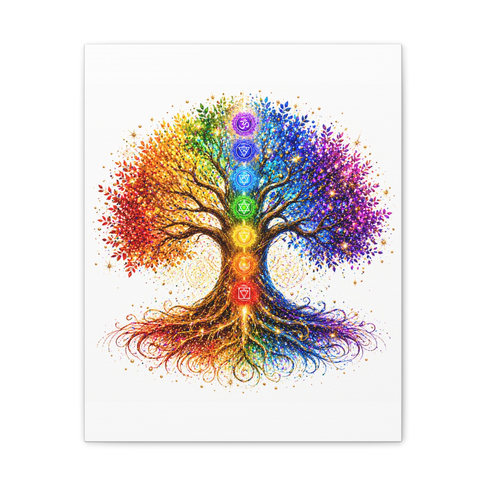 Chakra Tree Canvas Wall Art — Rainbow Spiritual Yoga Decor