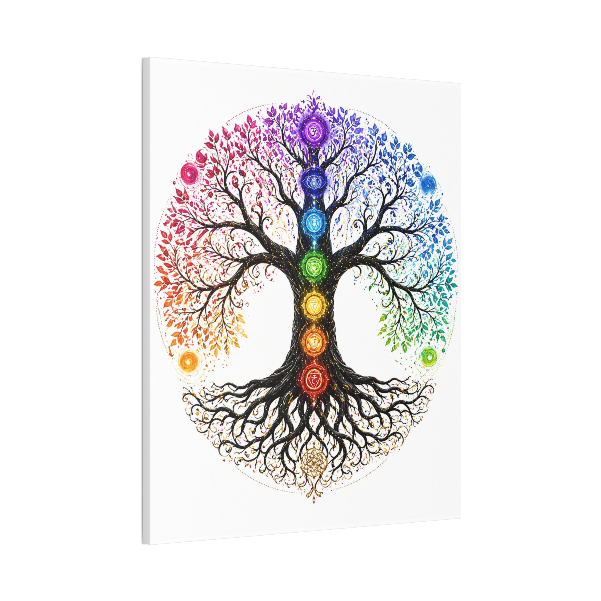 Chakra Tree of Life Canvas Art — Rainbow Chakra Wall Print