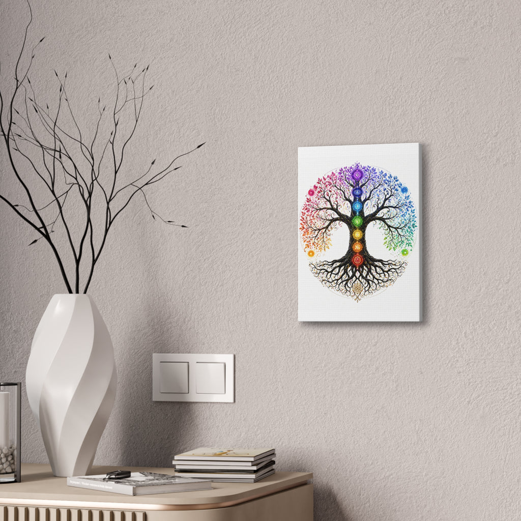Chakra Tree of Life Canvas Art — Rainbow Chakra Wall Print
