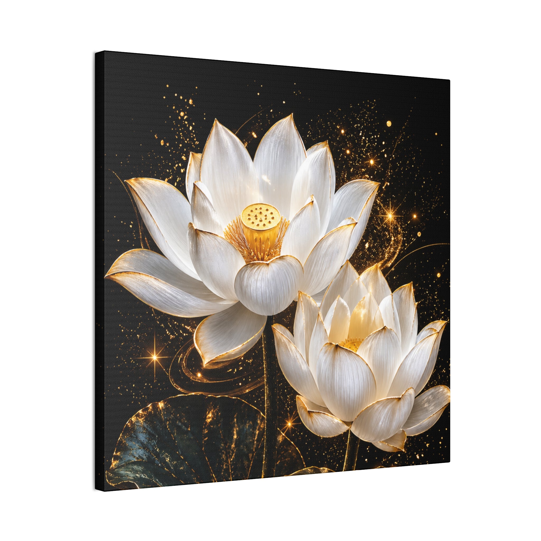 Golden Lotus Canvas Print
