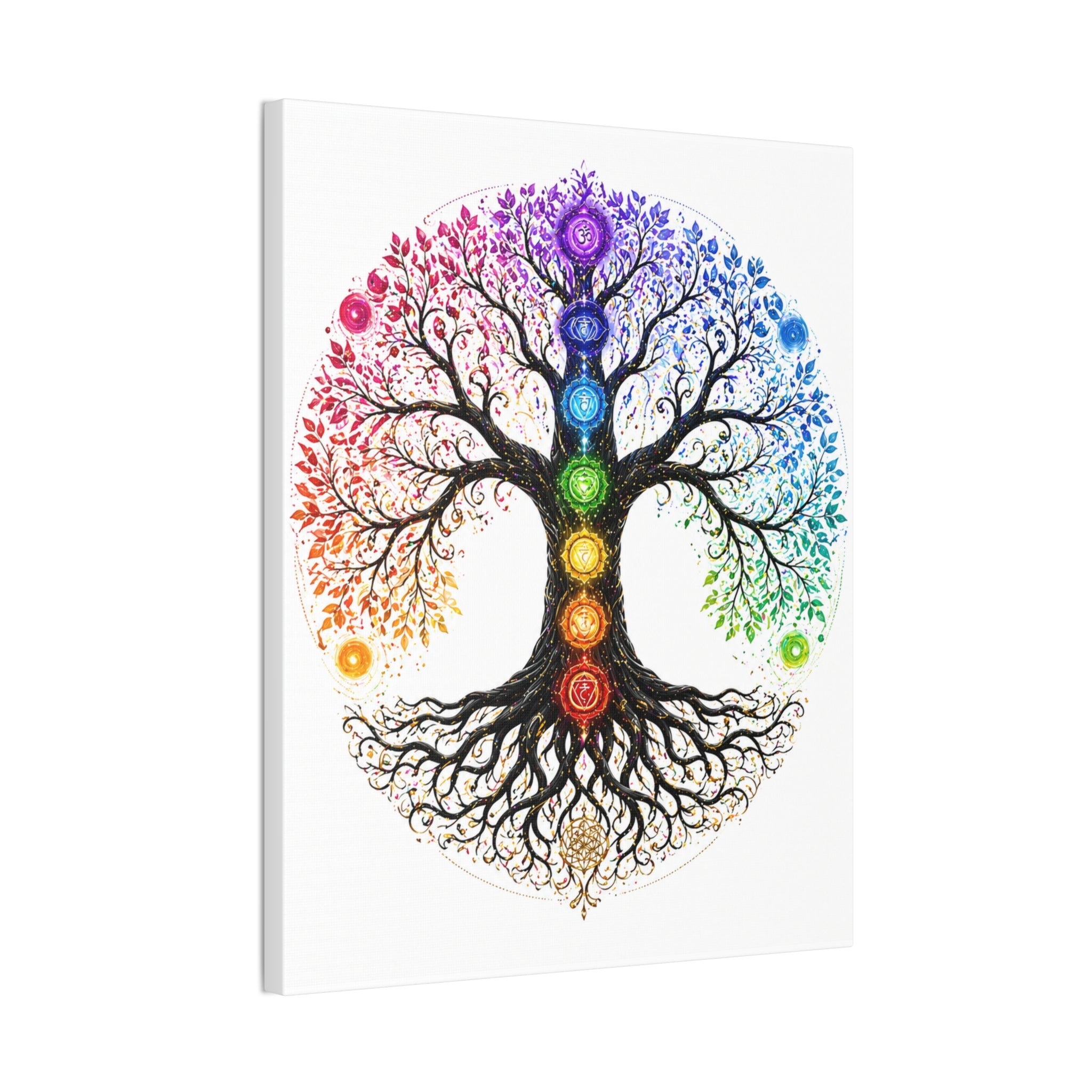 Chakra Tree of Life Canvas Art — Rainbow Chakra Wall Print
