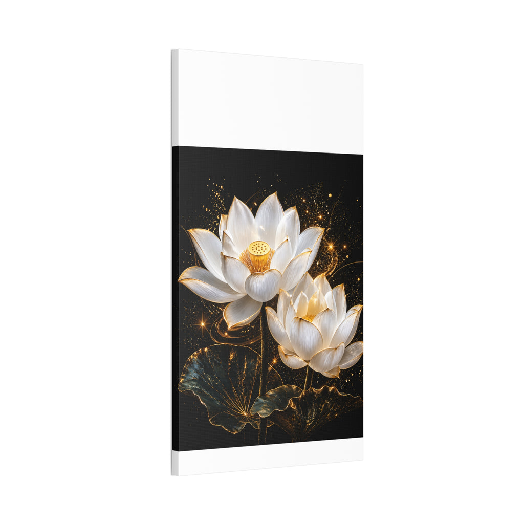 Golden Lotus Canvas Print