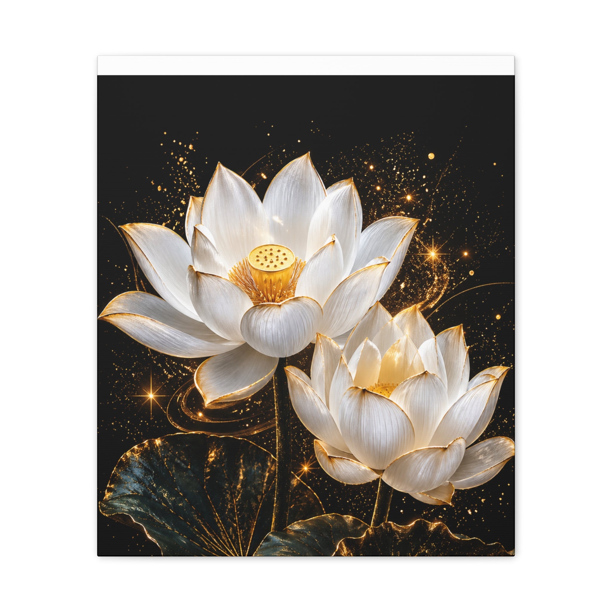 Golden Lotus Canvas Print