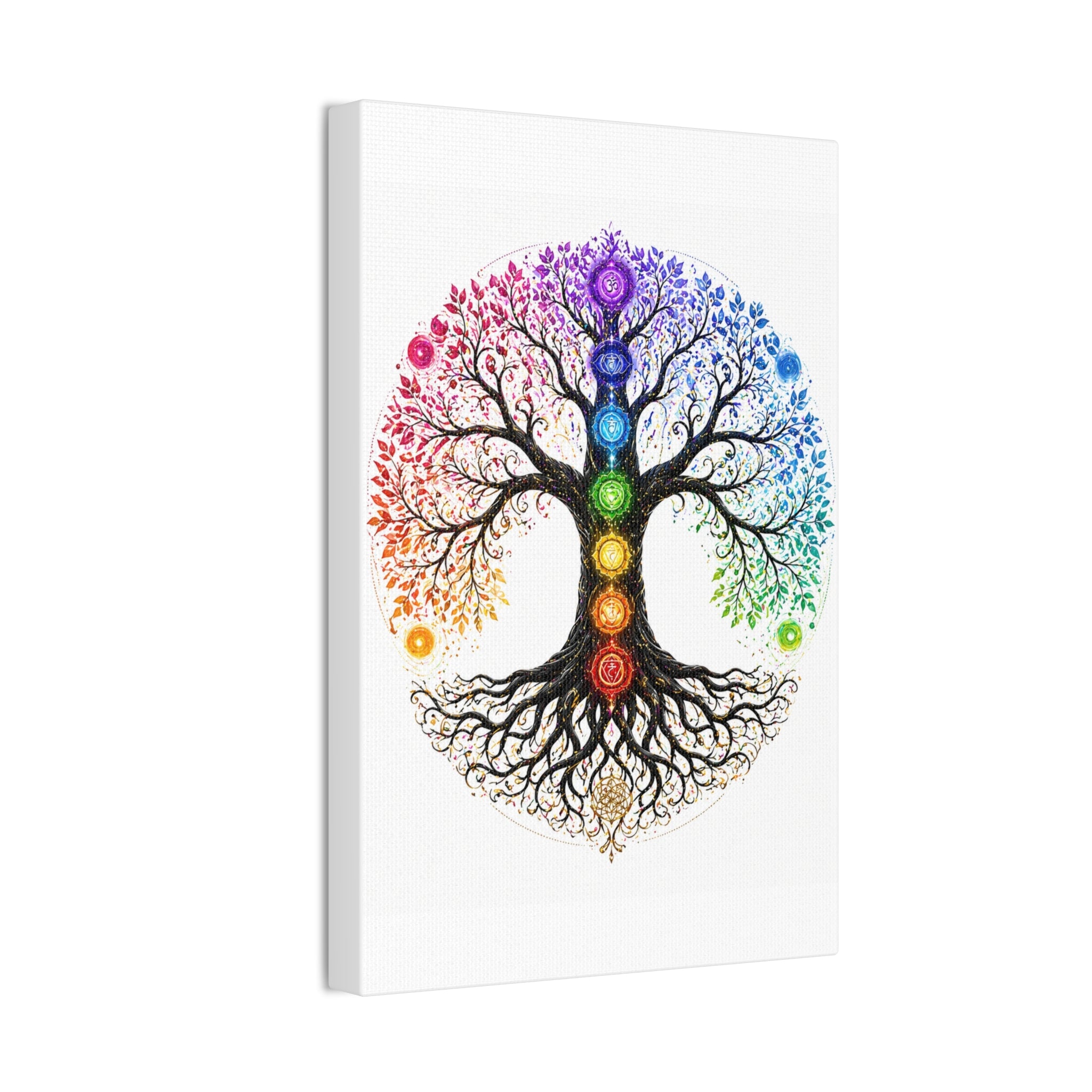 Chakra Tree of Life Canvas Art — Rainbow Chakra Wall Print