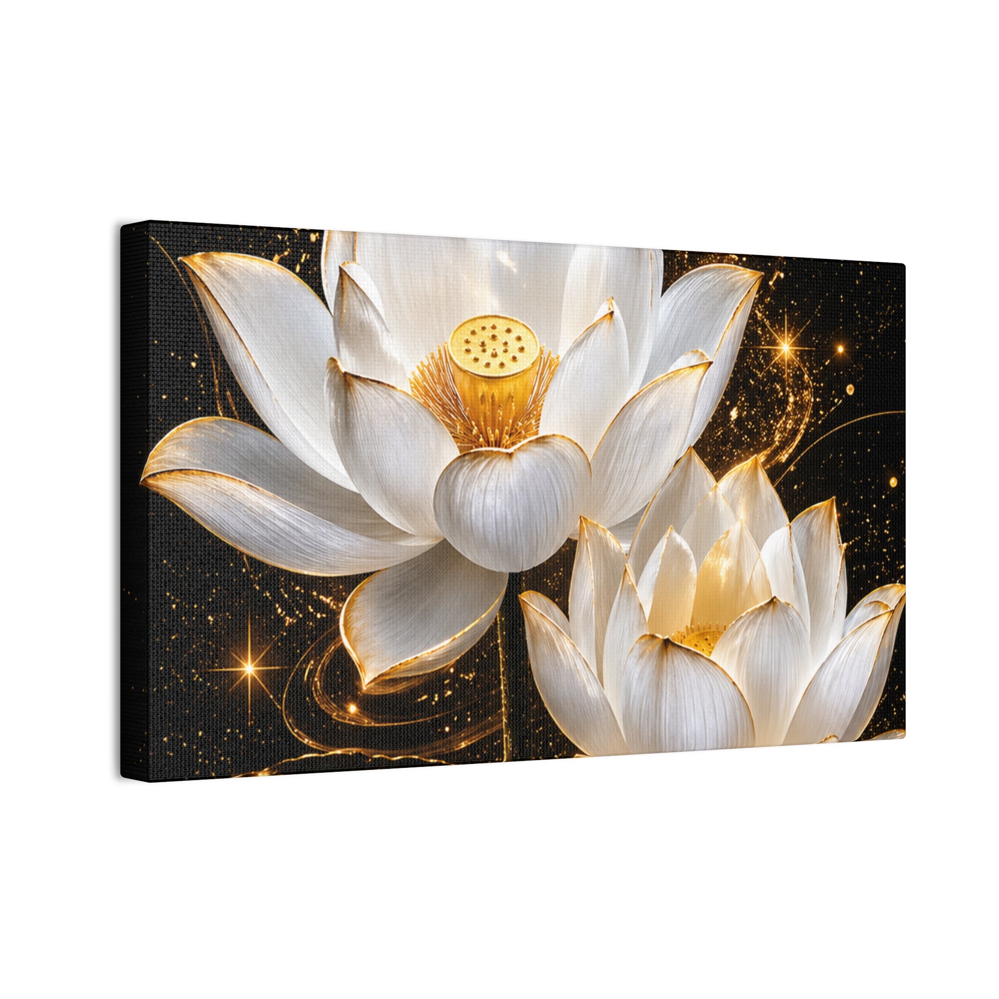 Golden Lotus Canvas Print