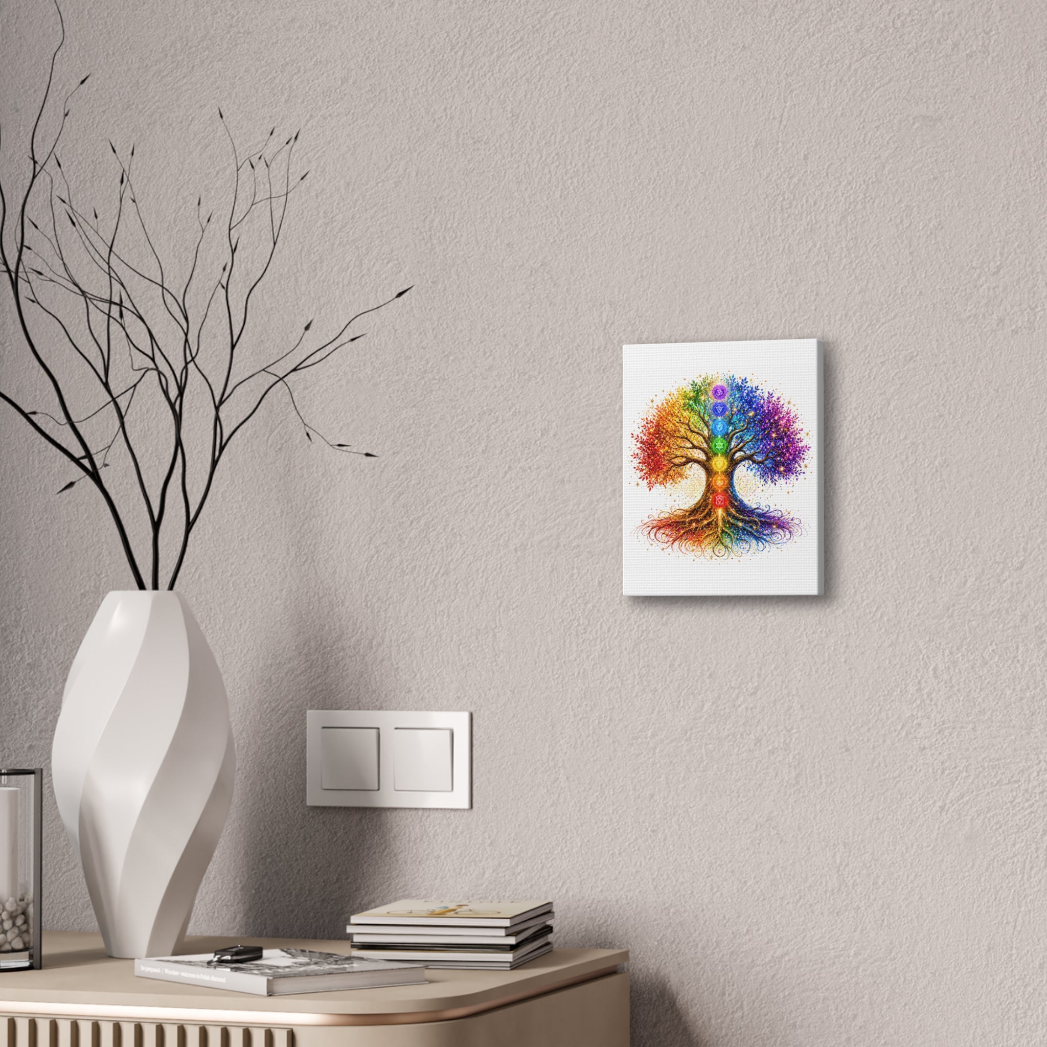 Chakra Tree Canvas Wall Art — Rainbow Spiritual Yoga Decor