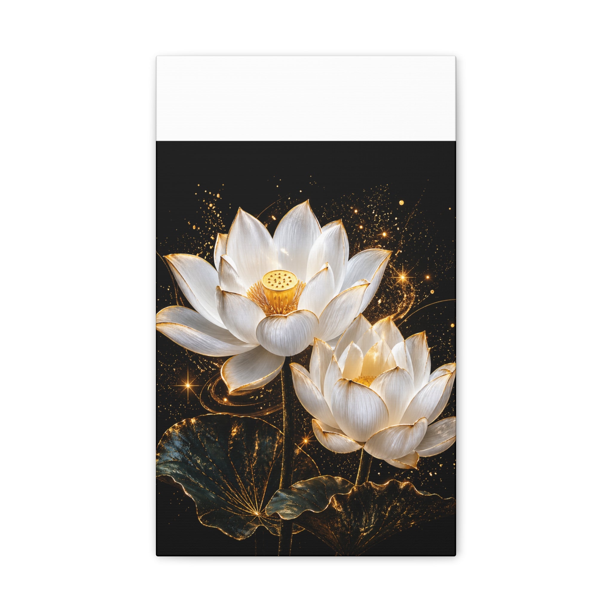 Golden Lotus Canvas Print