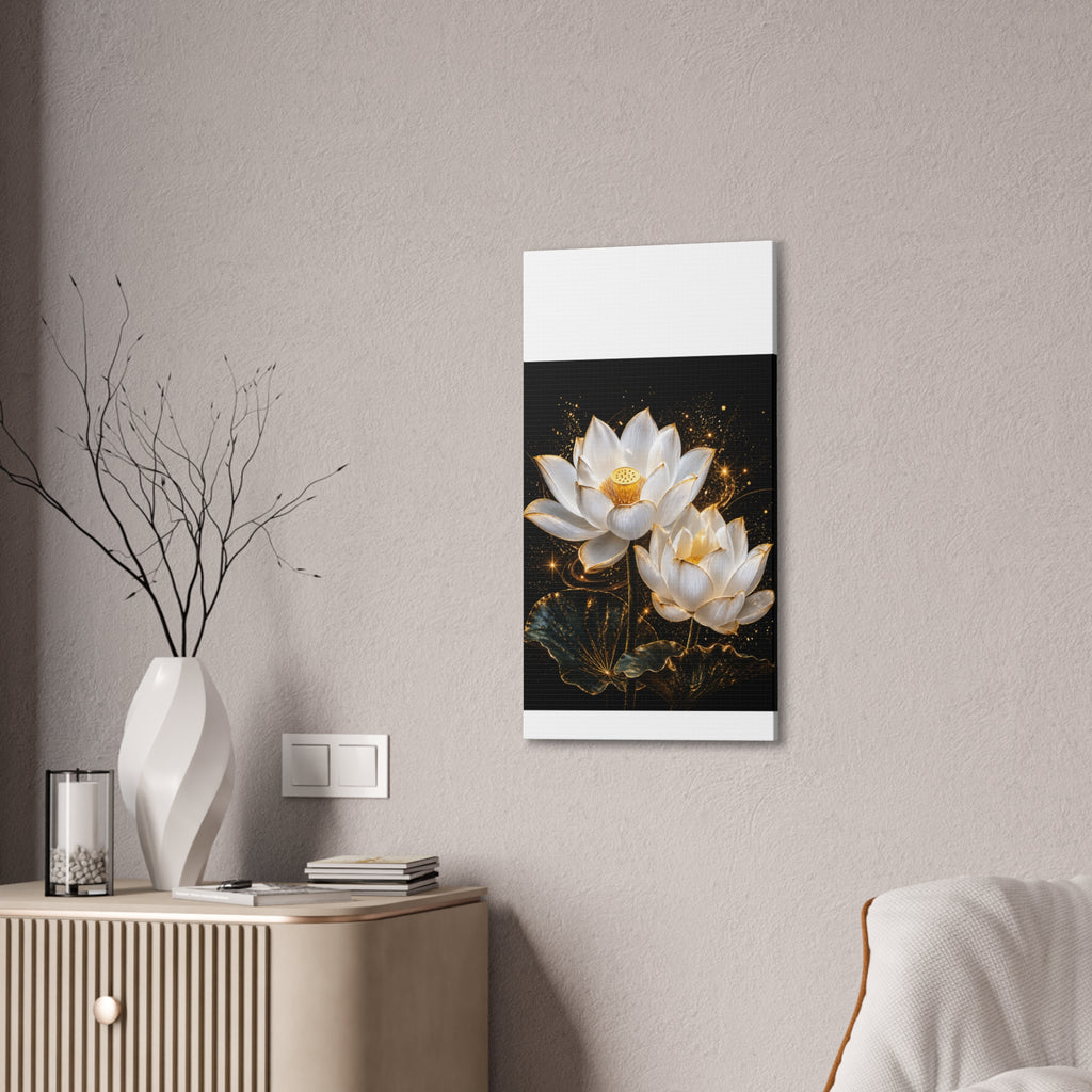 Golden Lotus Canvas Print