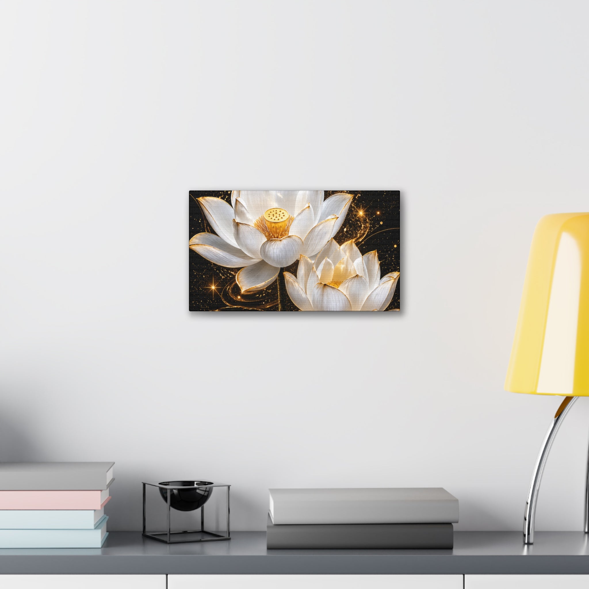 Golden Lotus Canvas Print