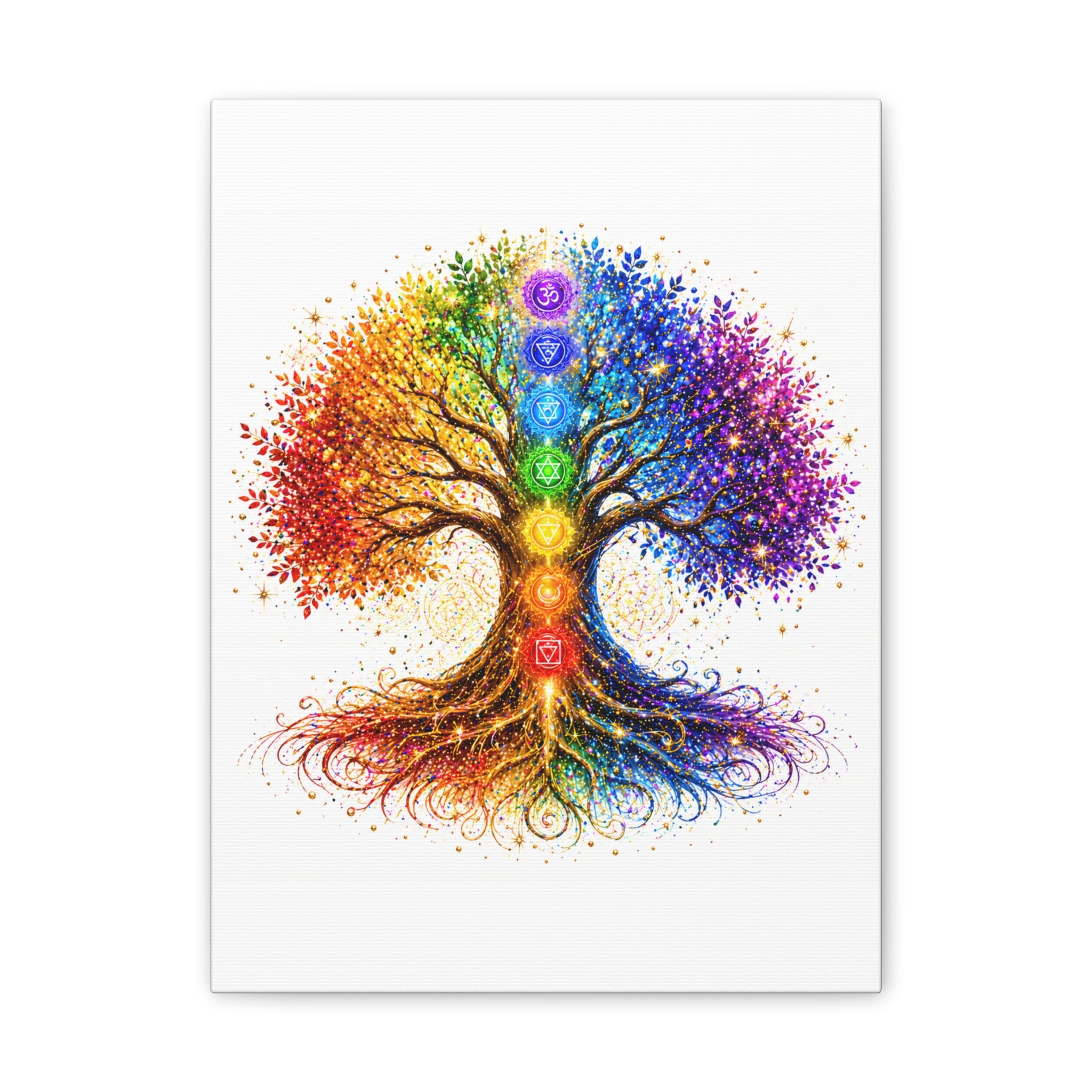 Chakra Tree Canvas Wall Art — Rainbow Spiritual Yoga Decor