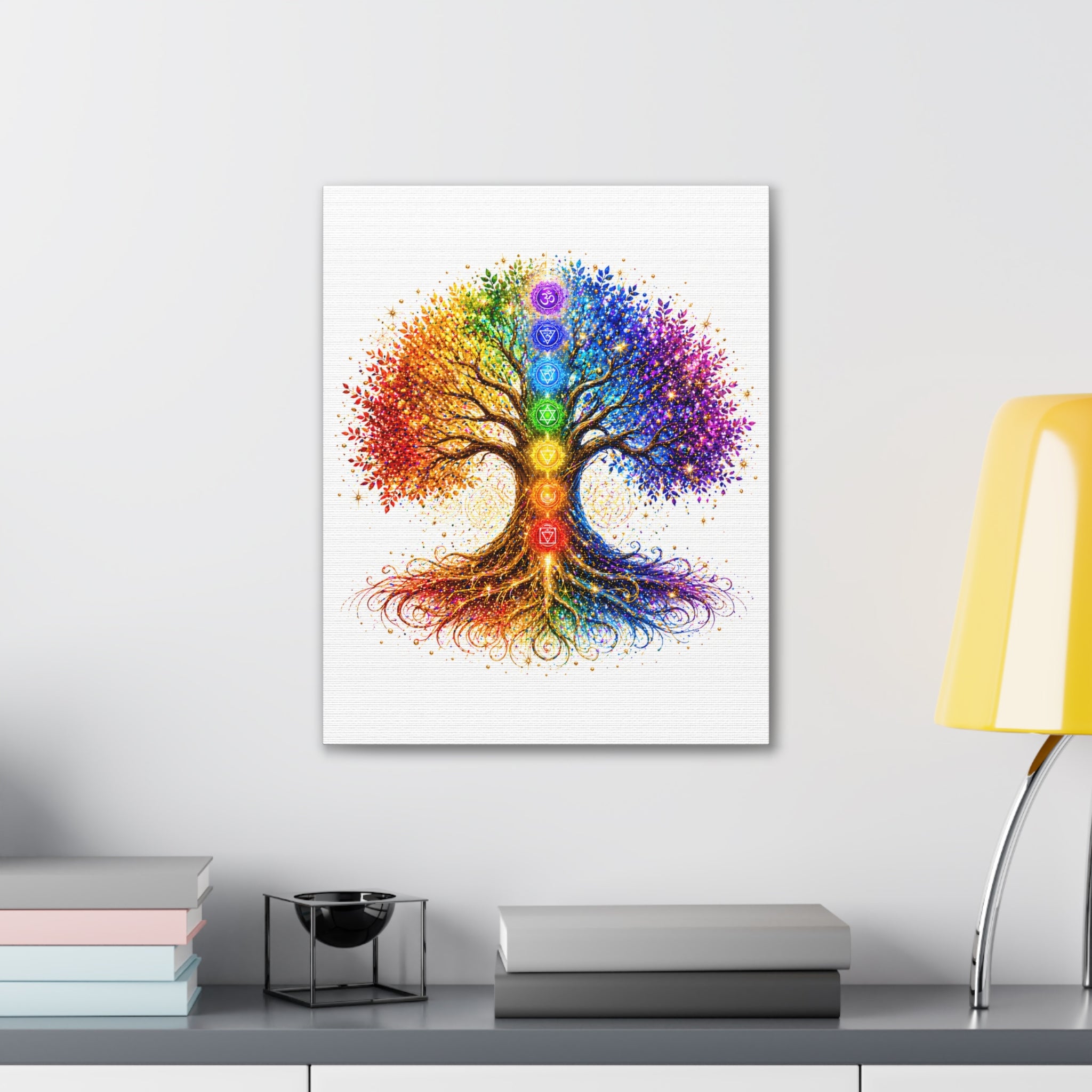 Chakra Tree Canvas Wall Art — Rainbow Spiritual Yoga Decor