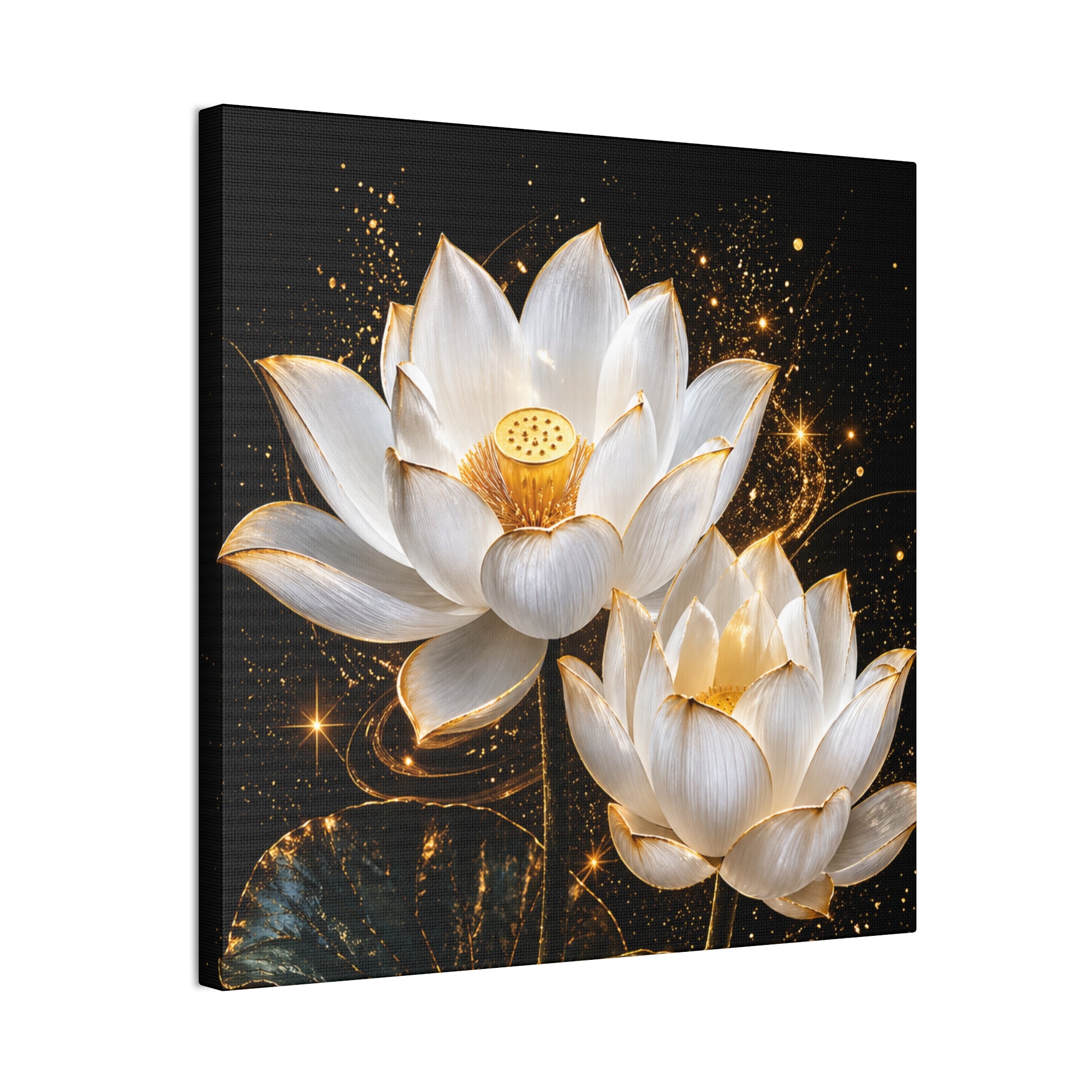Golden Lotus Canvas Print