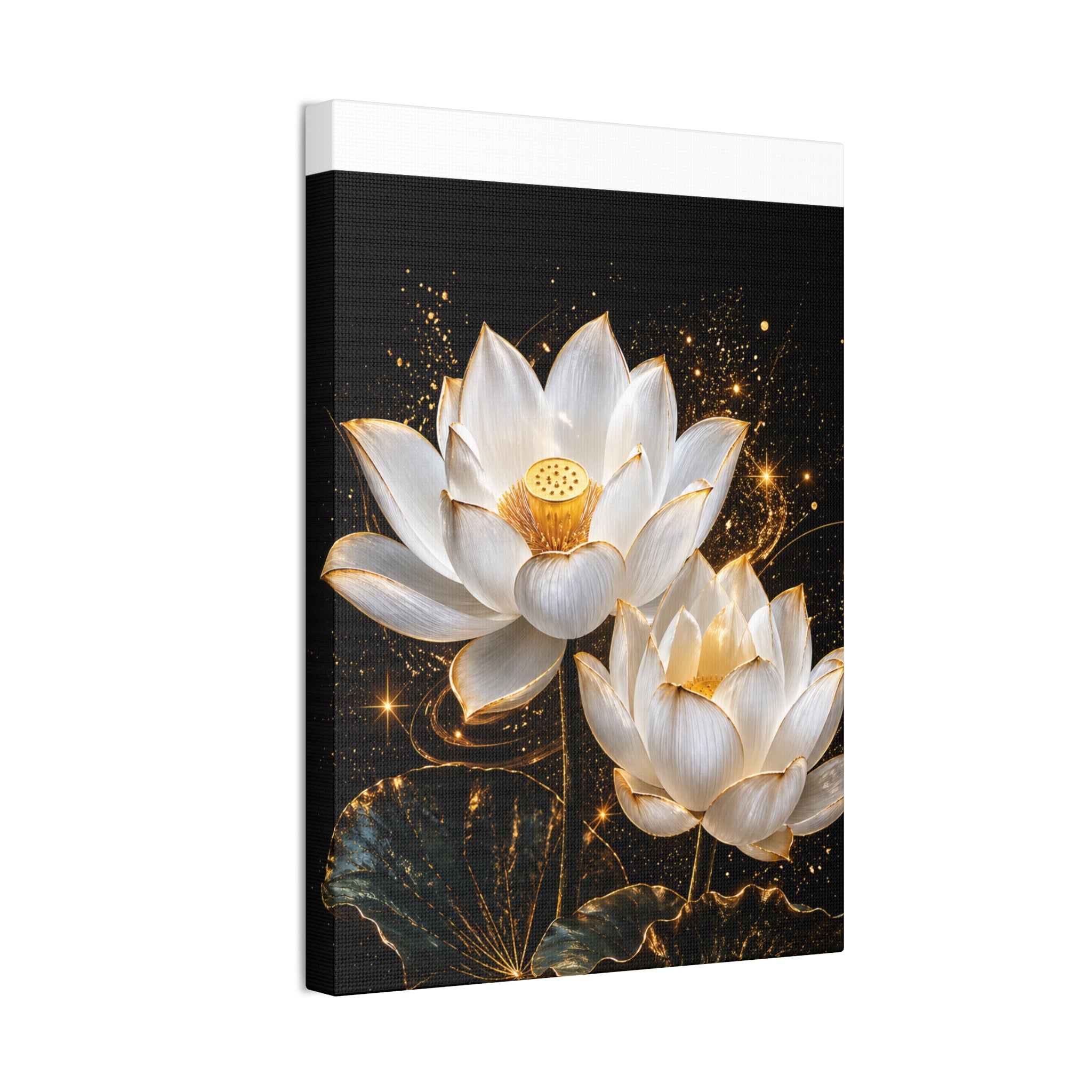 Golden Lotus Canvas Print