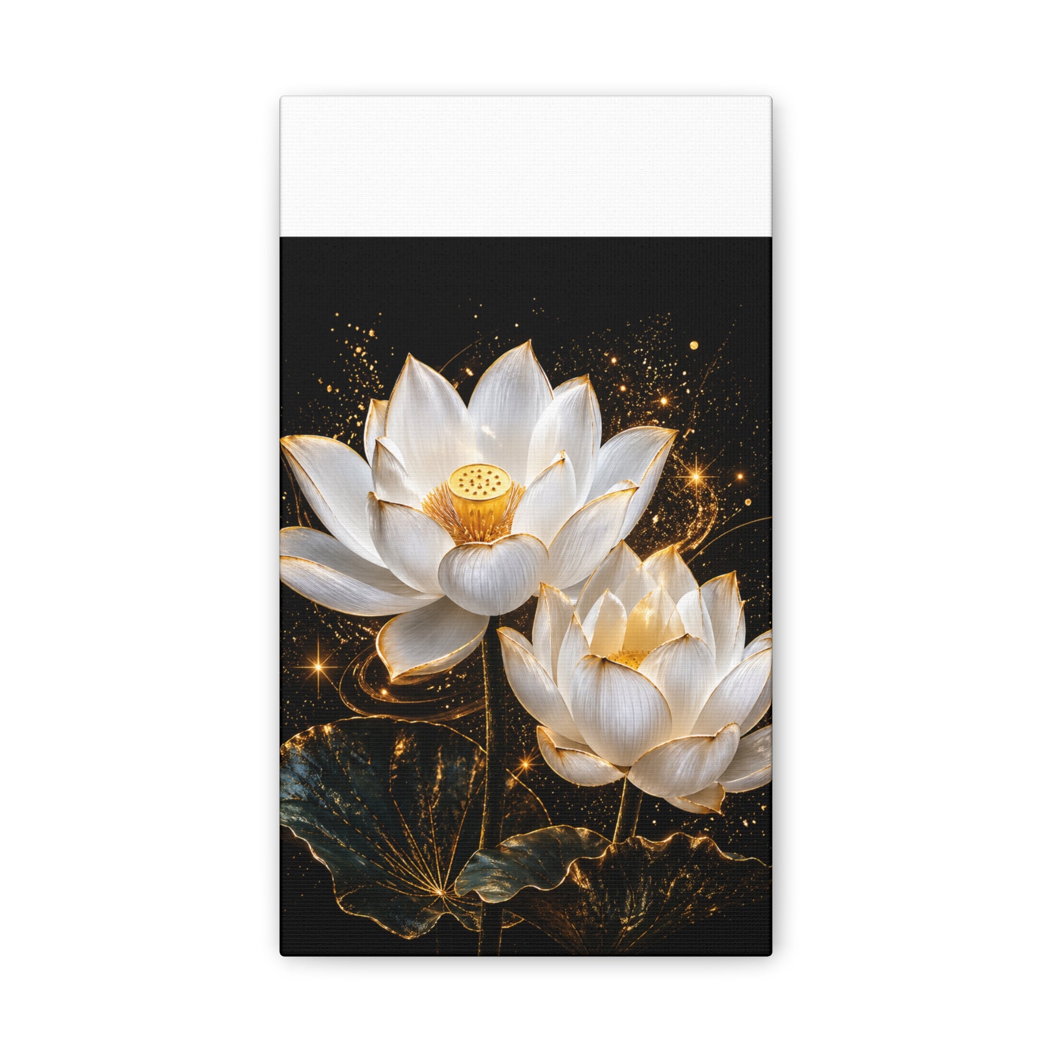 Golden Lotus Canvas Print