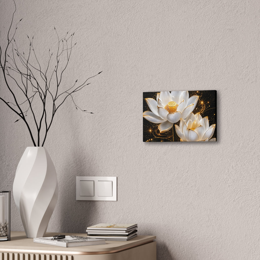 Golden Lotus Canvas Print