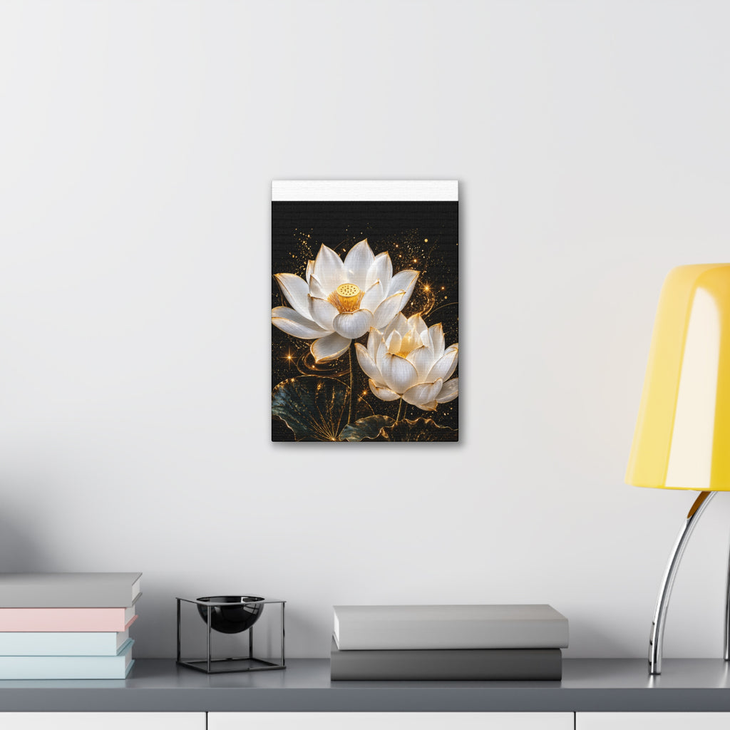 Golden Lotus Canvas Print