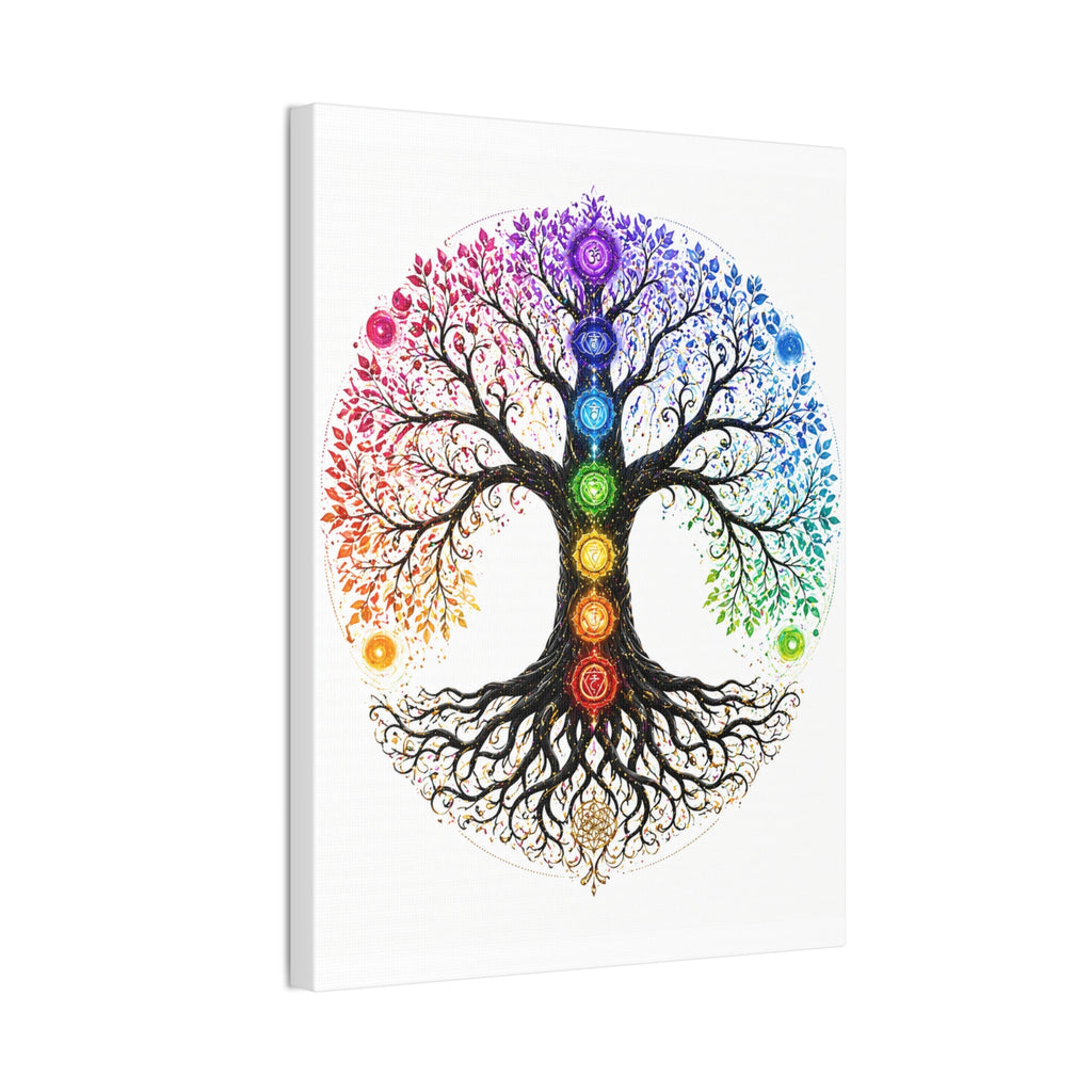 Chakra Tree of Life Canvas Art — Rainbow Chakra Wall Print