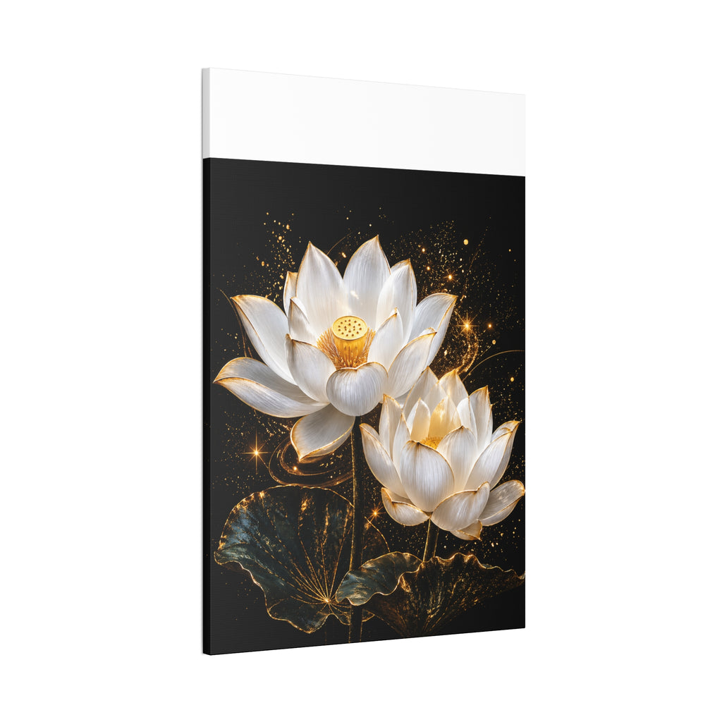 Golden Lotus Canvas Print