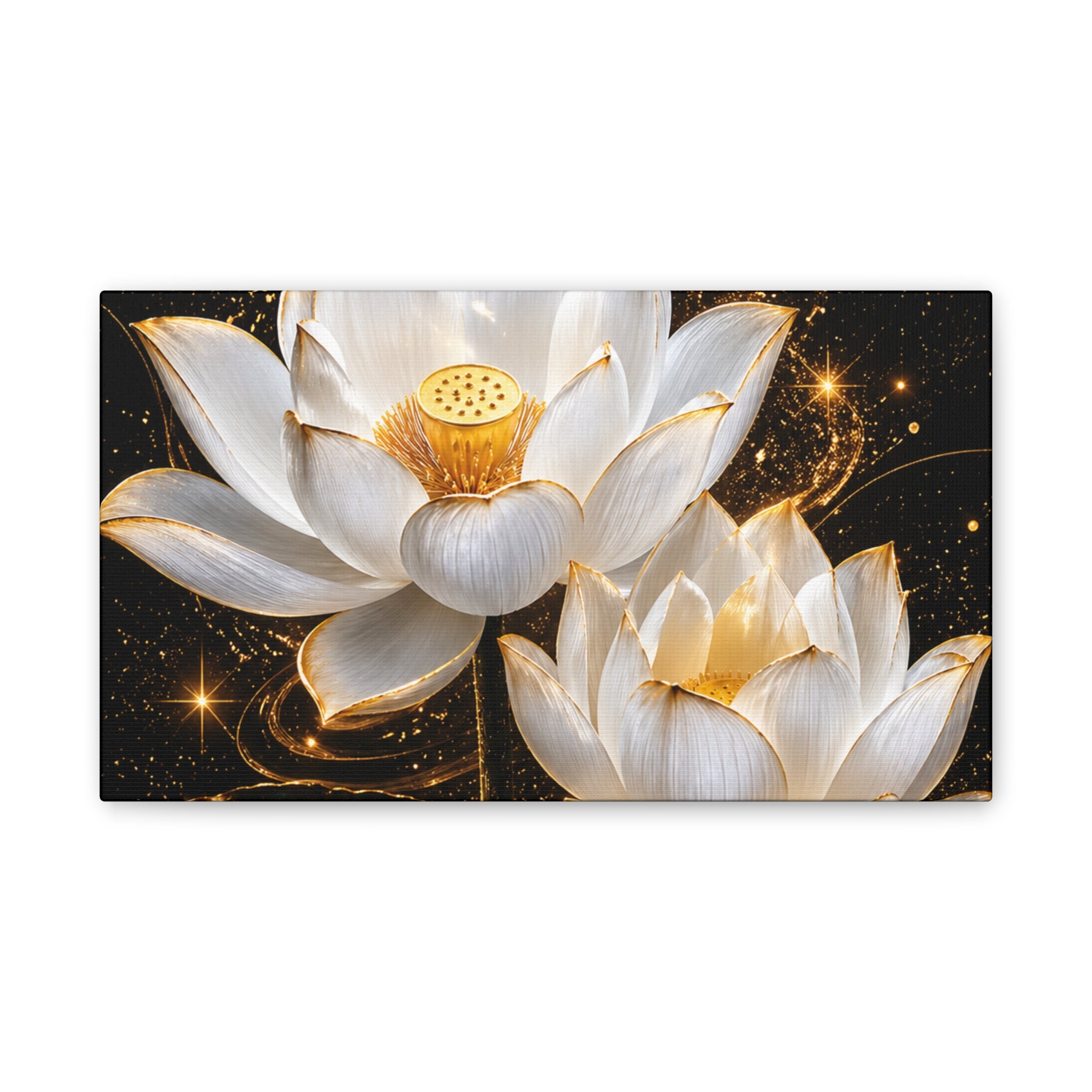 Golden Lotus Canvas Print