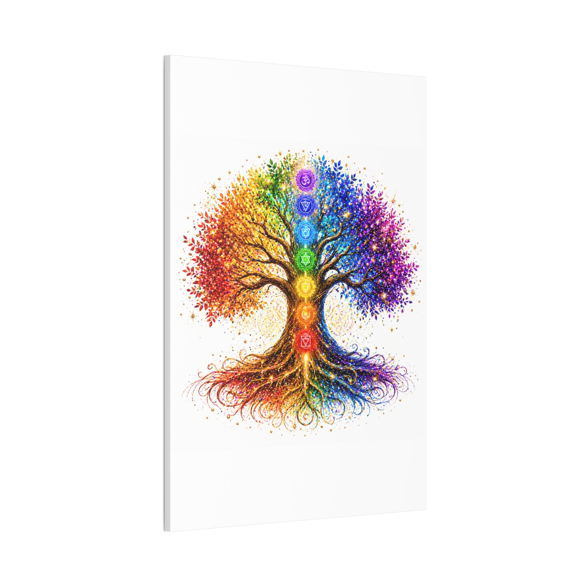 Chakra Tree Canvas Wall Art — Rainbow Spiritual Yoga Decor