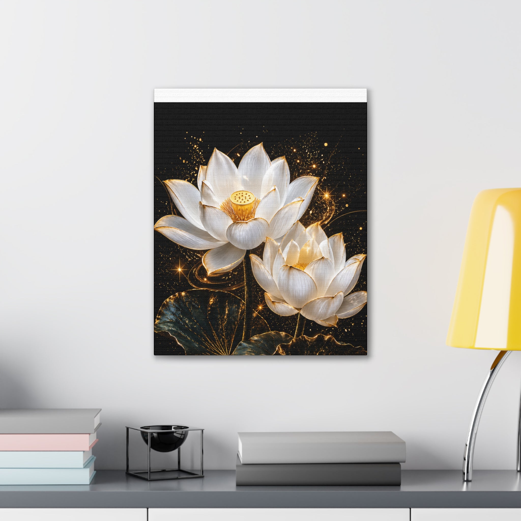 Golden Lotus Canvas Print