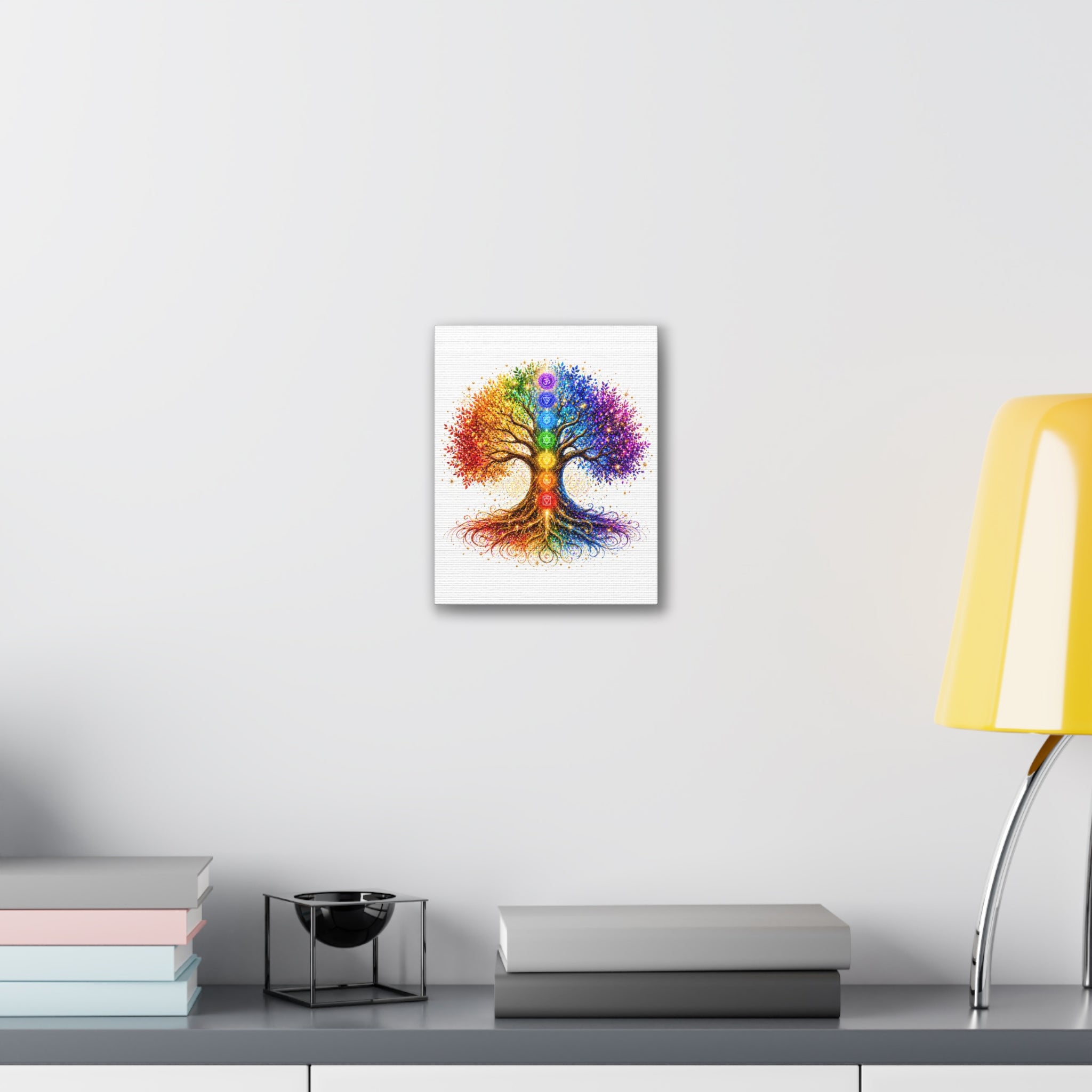 Chakra Tree Canvas Wall Art — Rainbow Spiritual Yoga Decor
