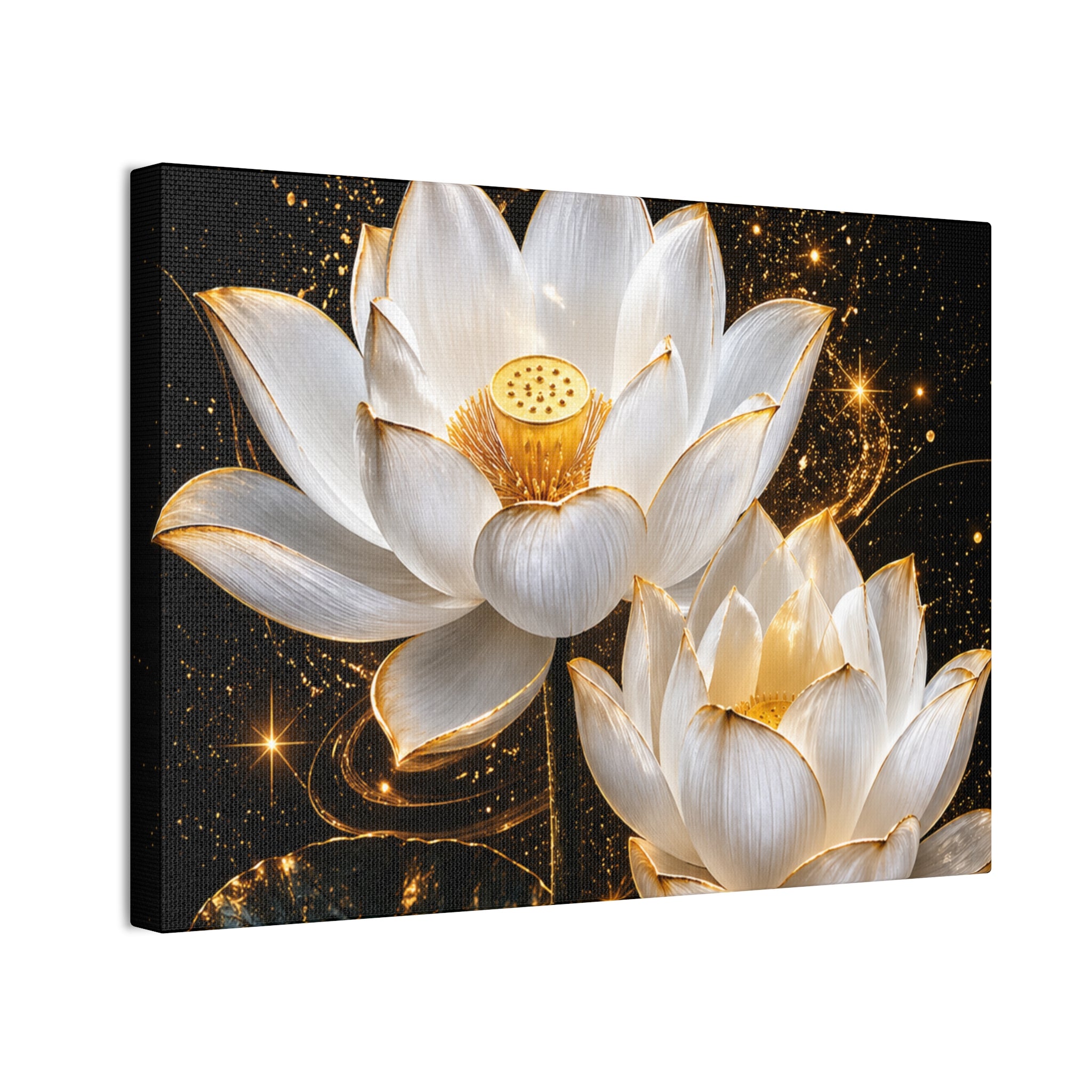 Golden Lotus Canvas Print