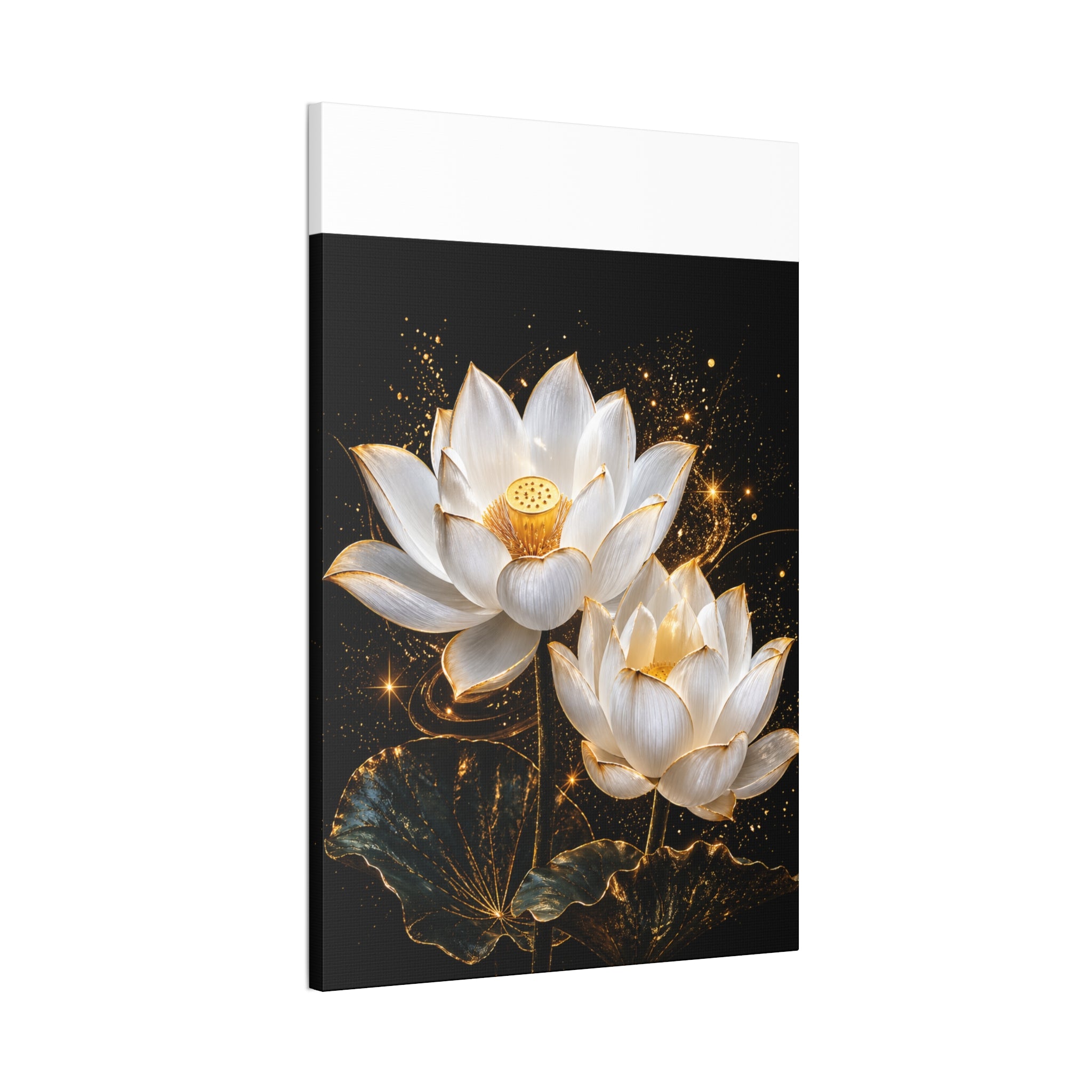 Golden Lotus Canvas Print