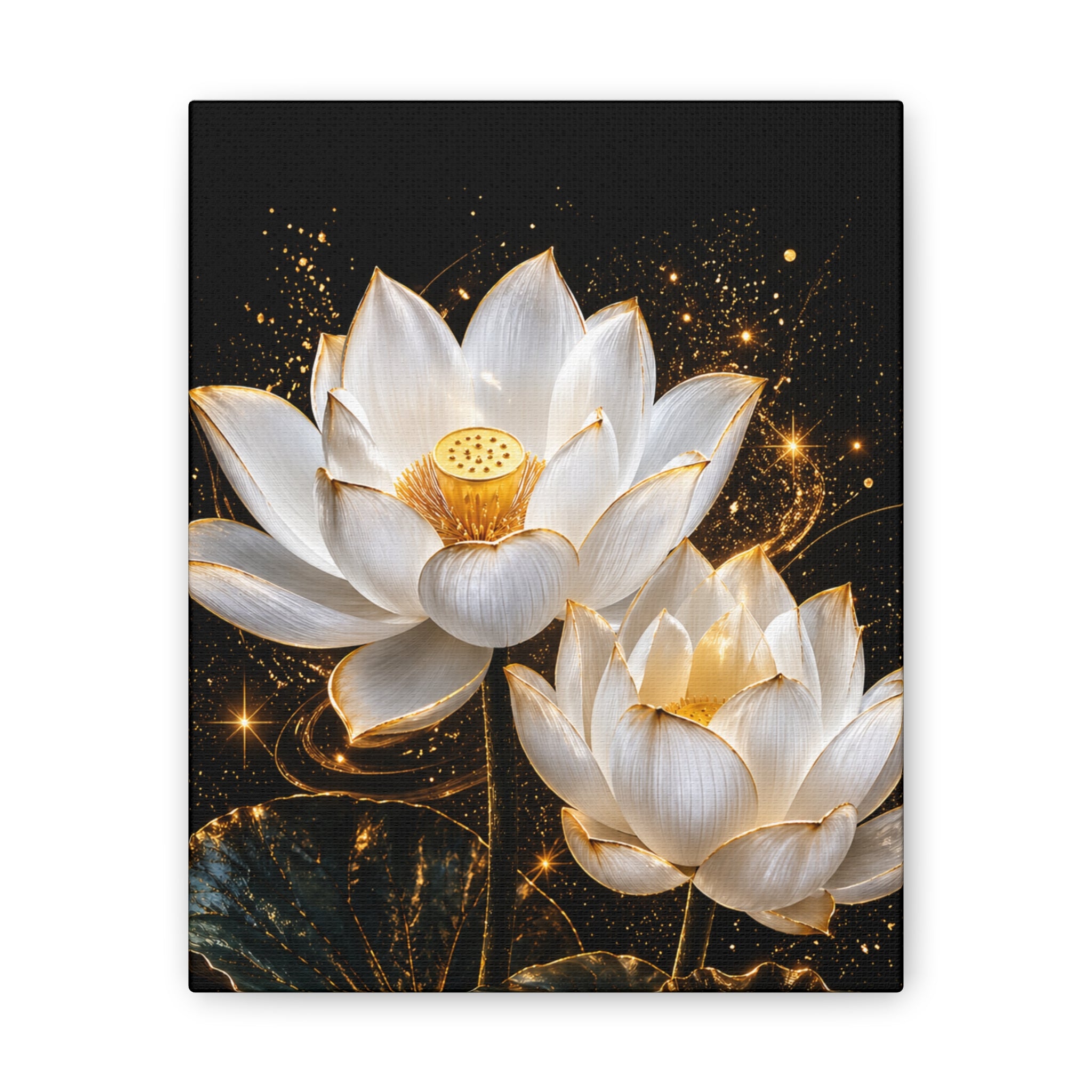 Golden Lotus Canvas Print