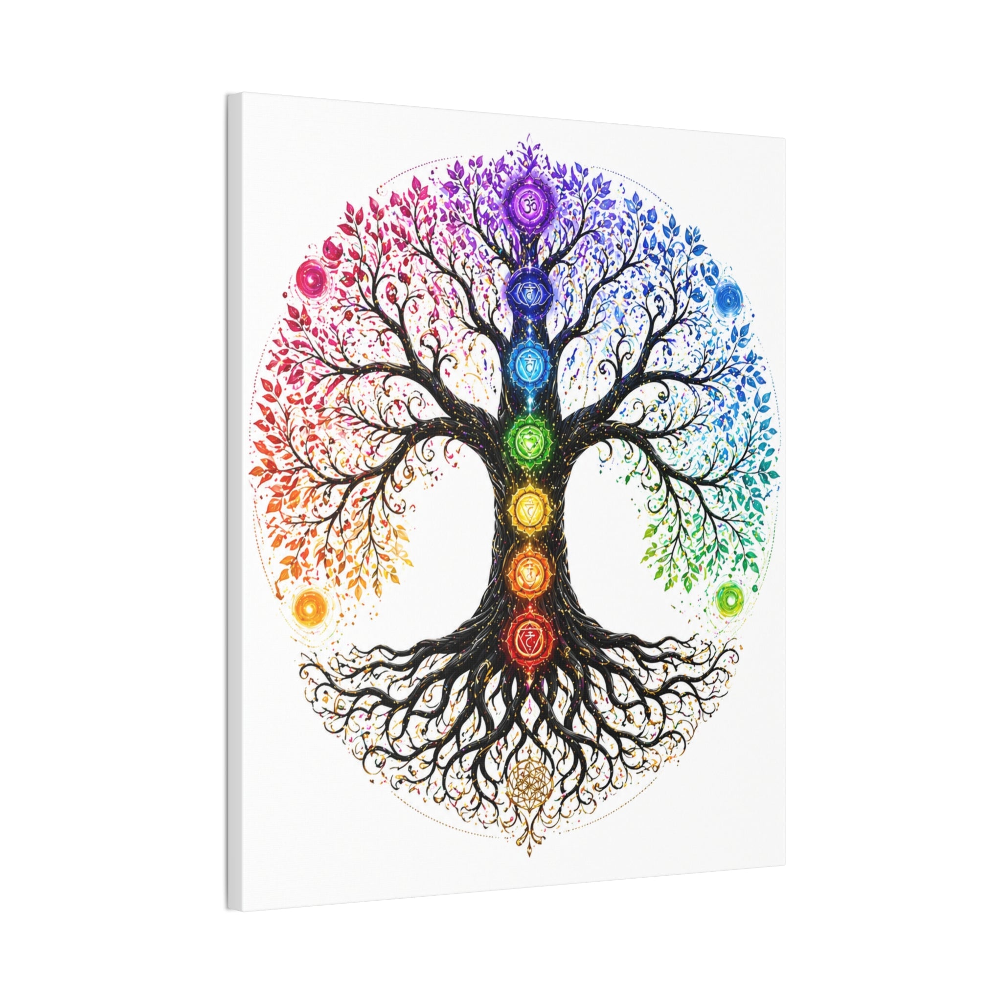 Chakra Tree of Life Canvas Art — Rainbow Chakra Wall Print