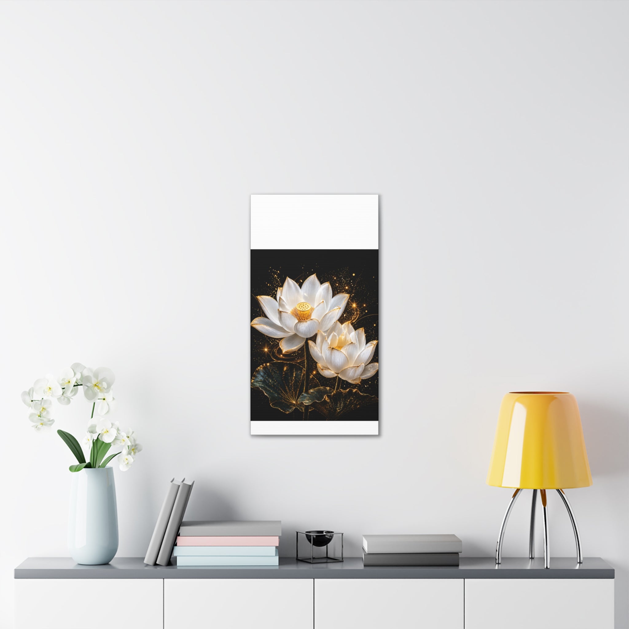 Golden Lotus Canvas Print