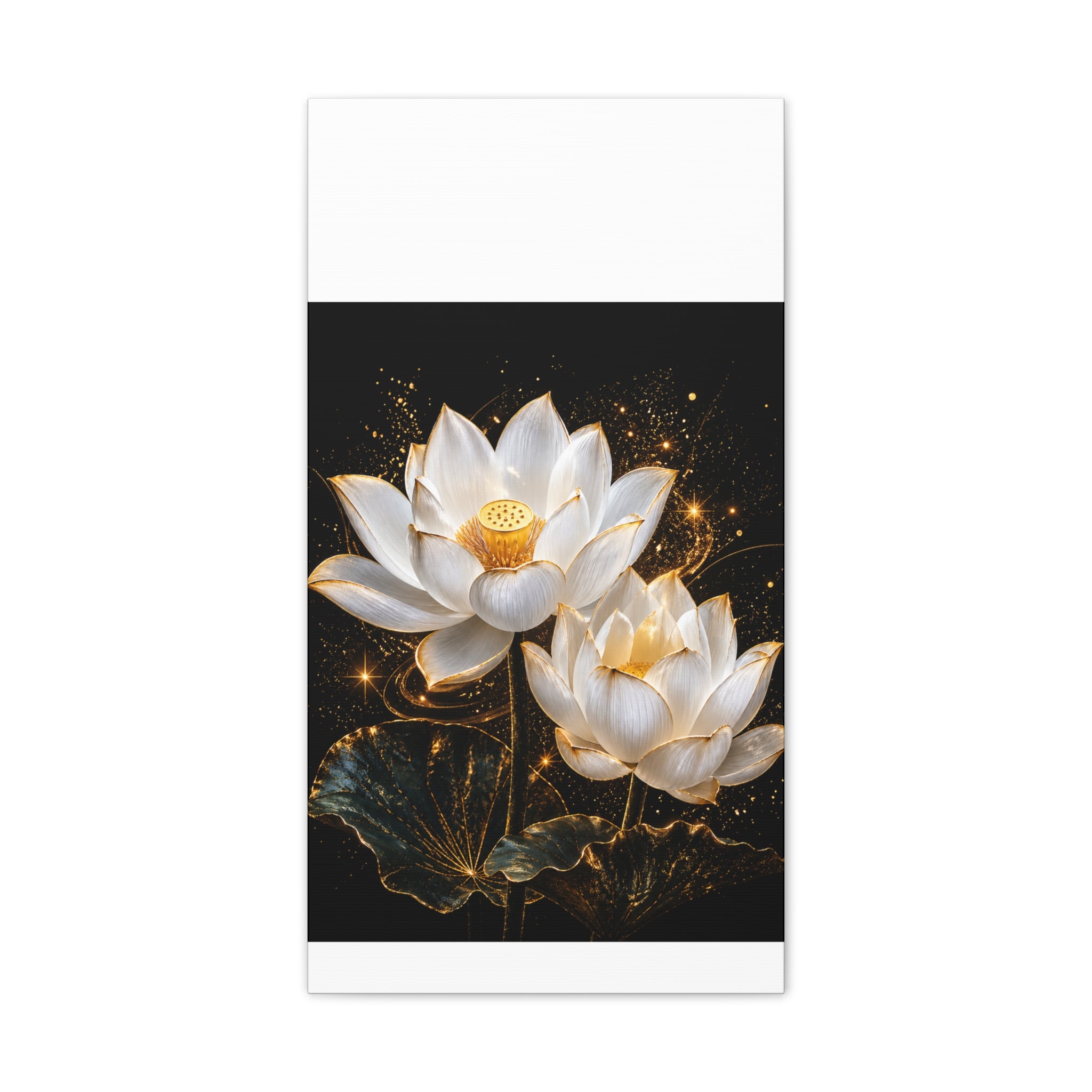 Golden Lotus Canvas Print
