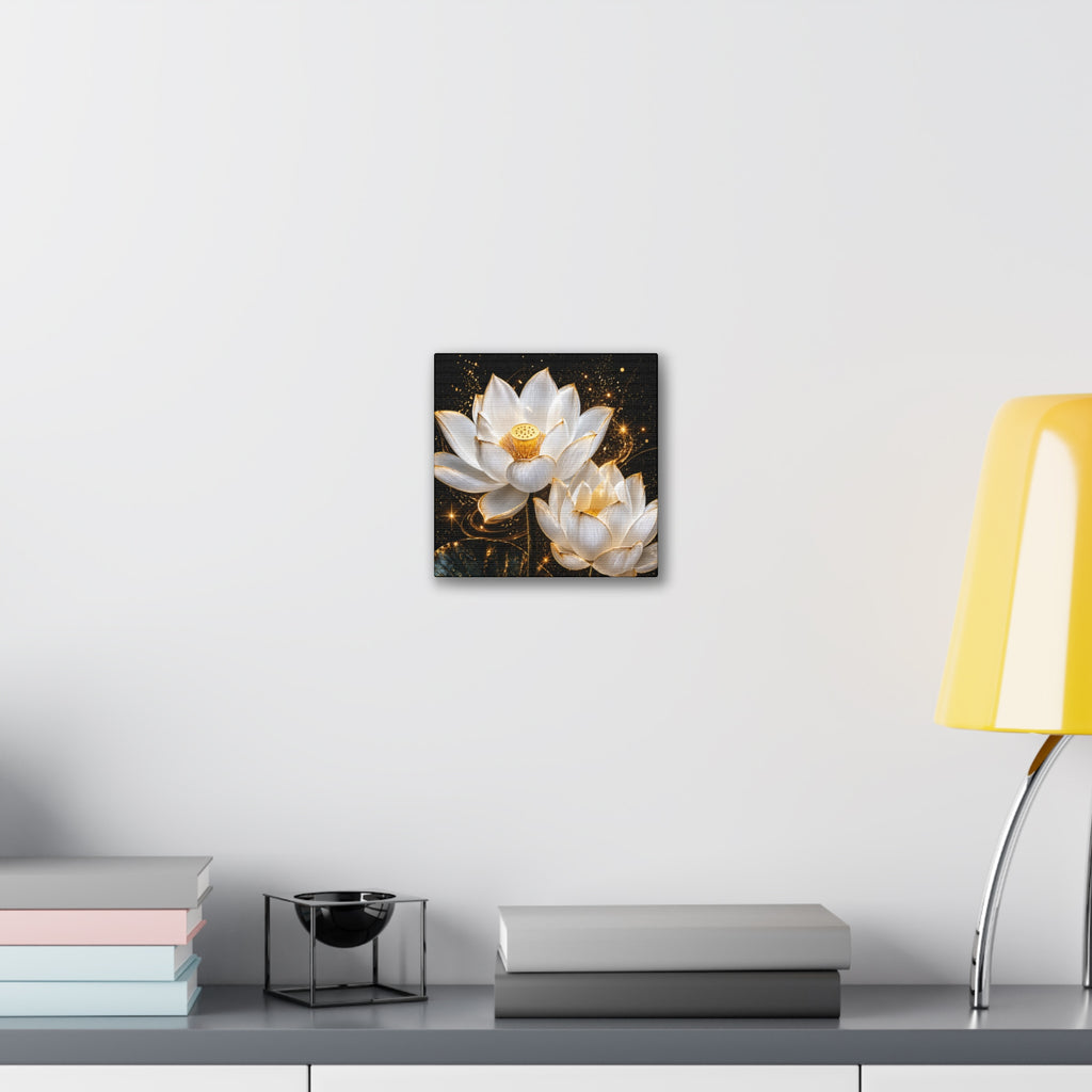 Golden Lotus Canvas Print