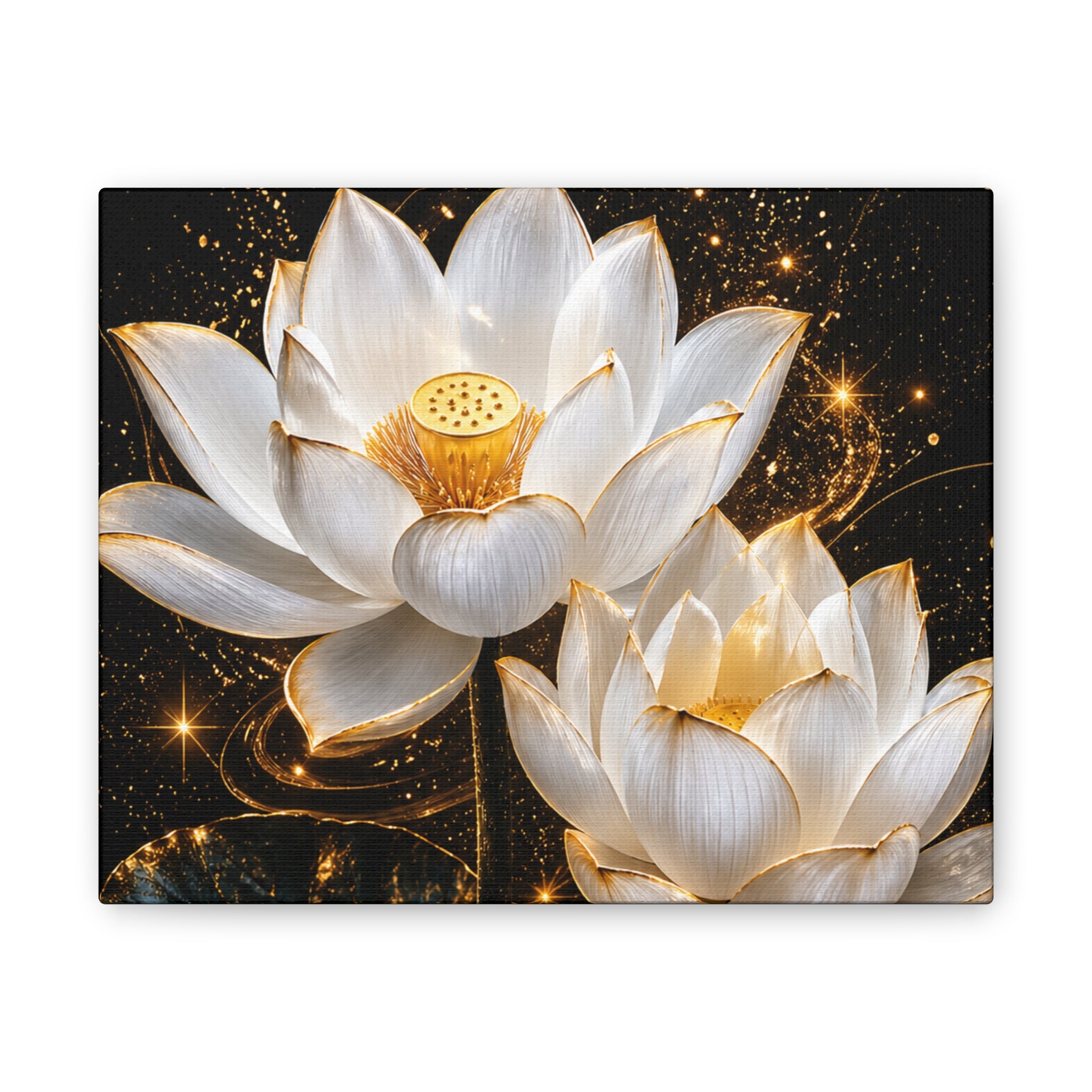 Golden Lotus Canvas Print