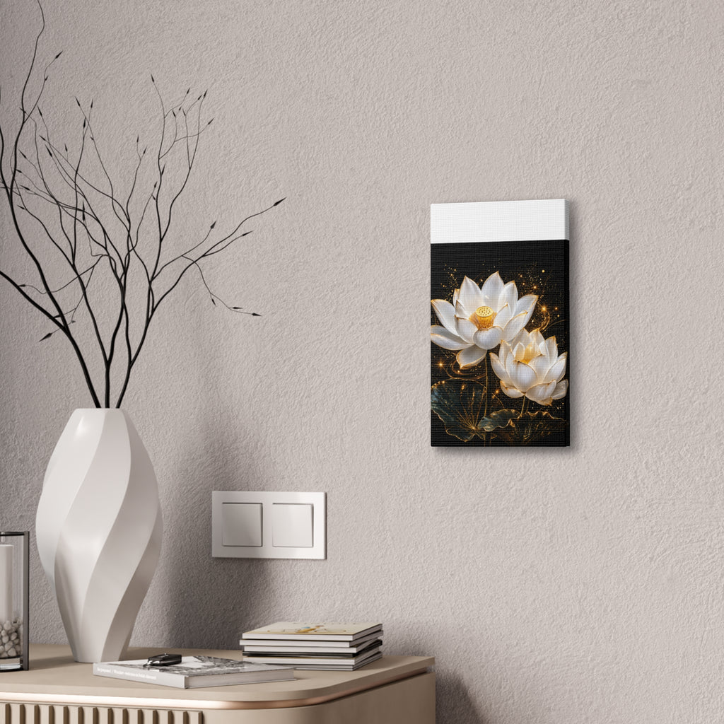 Golden Lotus Canvas Print