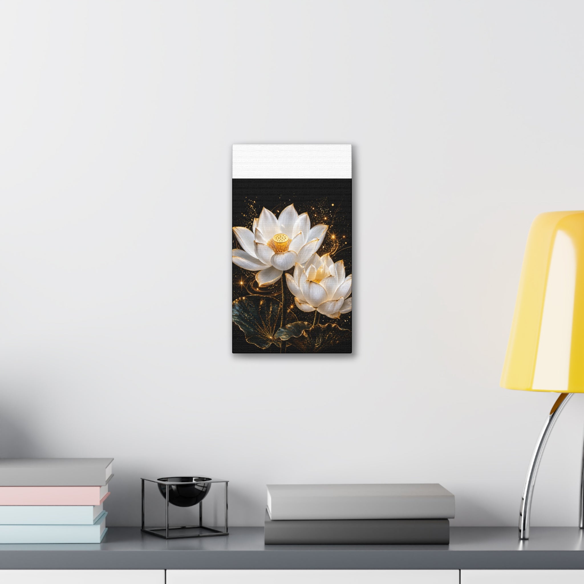 Golden Lotus Canvas Print