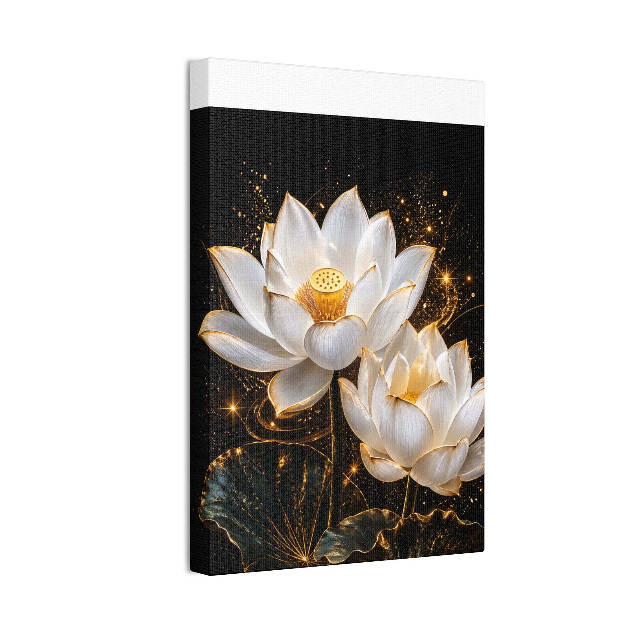 Golden Lotus Canvas Print