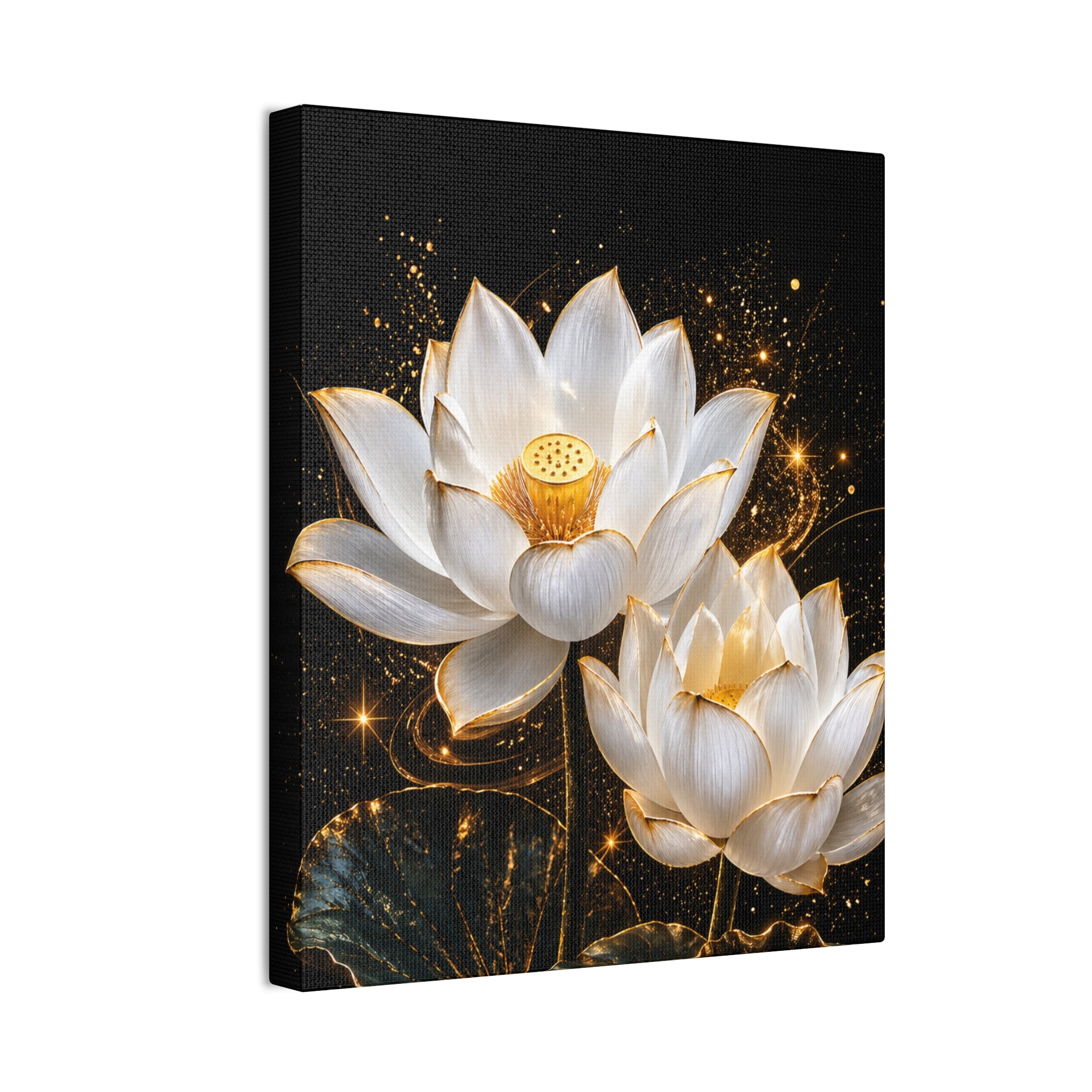 Golden Lotus Canvas Print